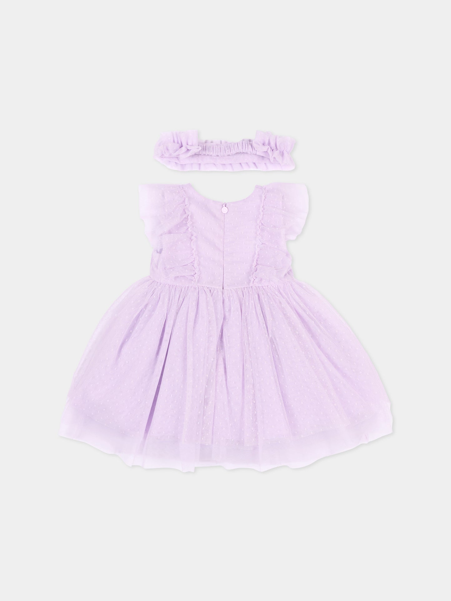 Abito elegante lilla per neonata in plumetis,Mayoral,1905 047