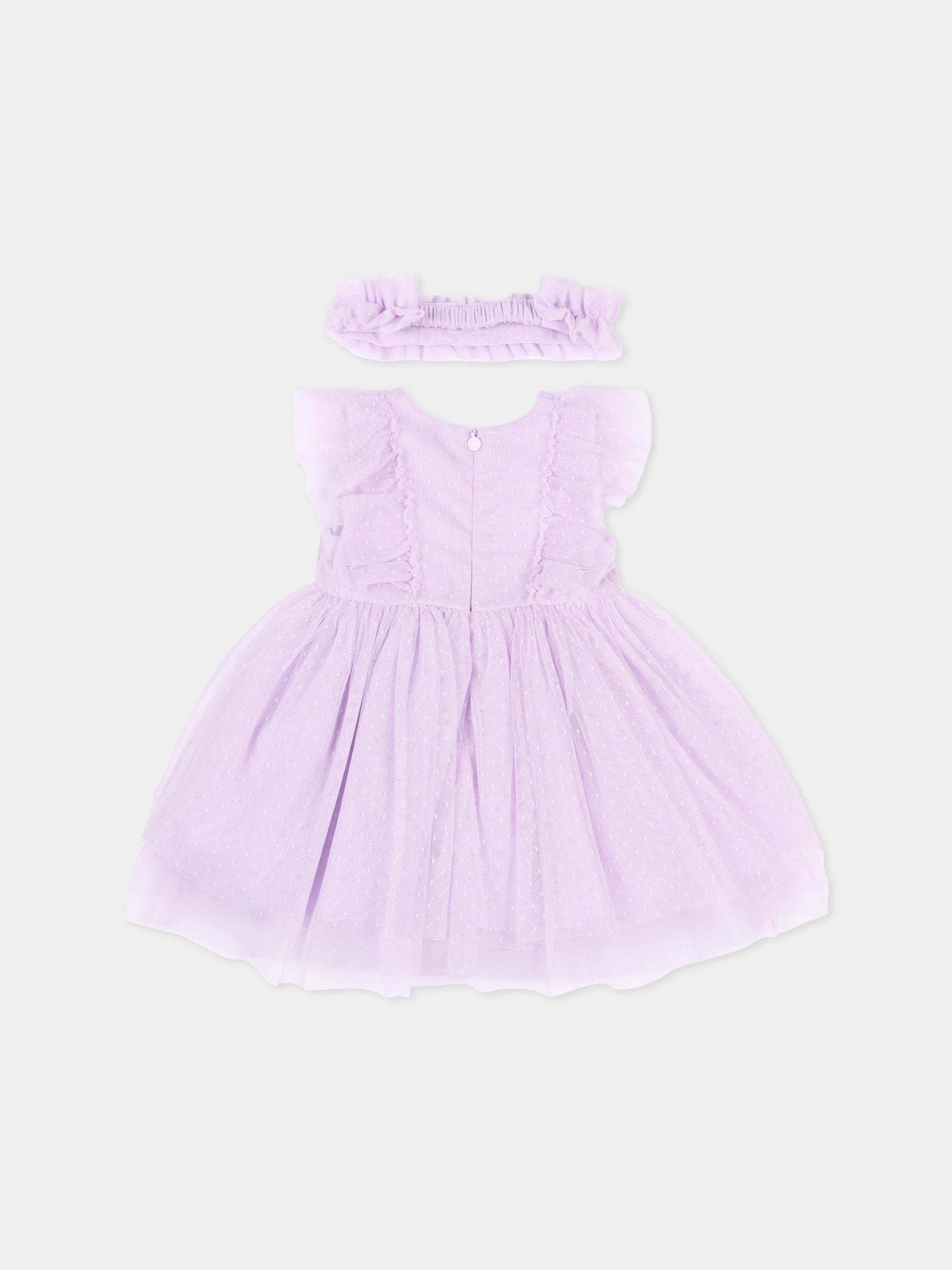 Abito elegante lilla per neonata in plumetis,Mayoral,1905 047