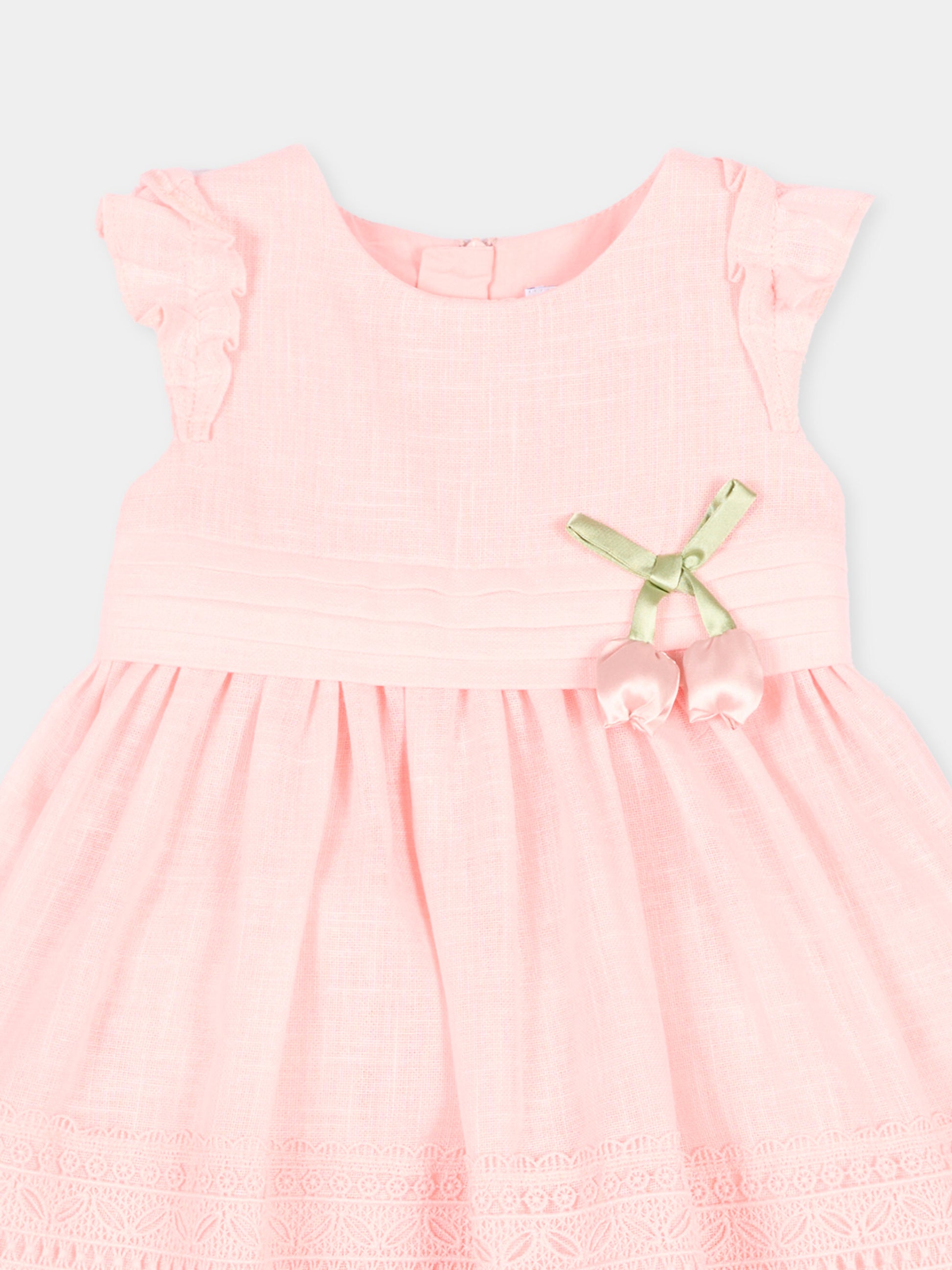 Abito elegante rosa per neonata con ricami,Mayoral,1907 043