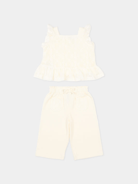 Completo avorio per neonata floreale,Mayoral,1515 026