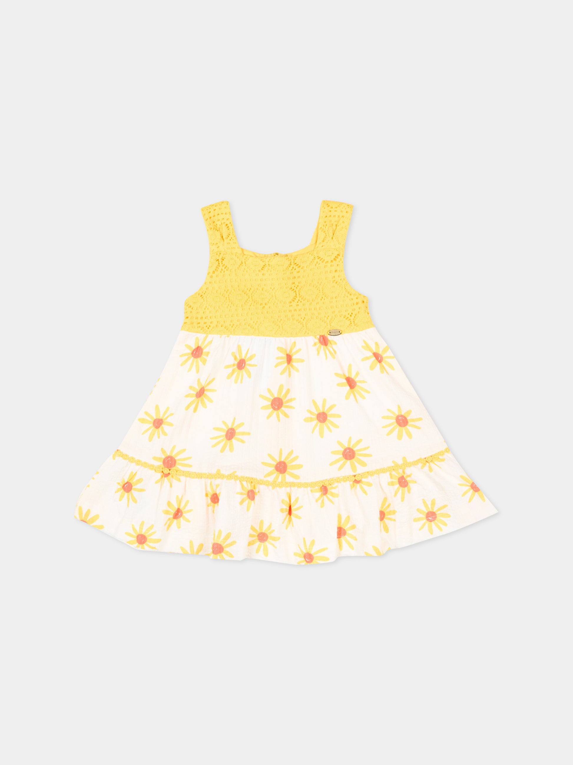 Vestito giallo per neonata con margherite,Mayoral,1926 056