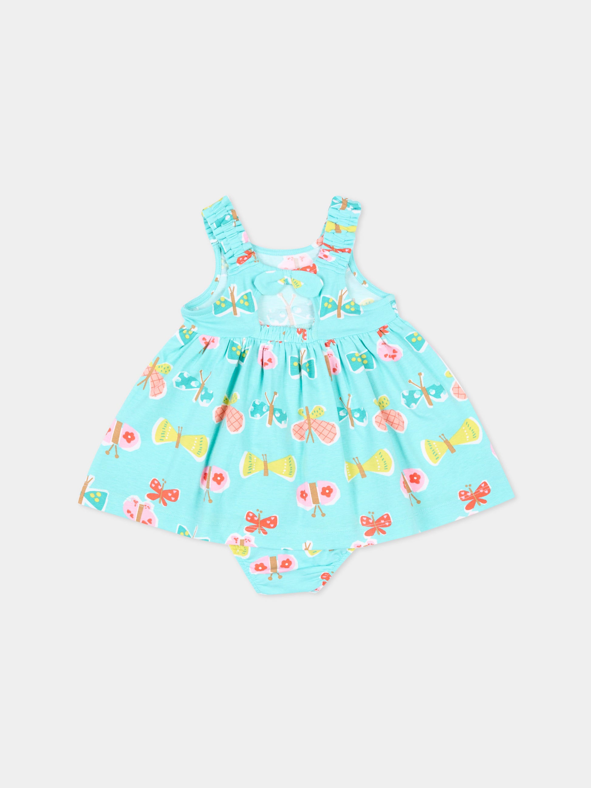 Vestito verde acqua per neonata con farfalle,Mayoral,1927 058