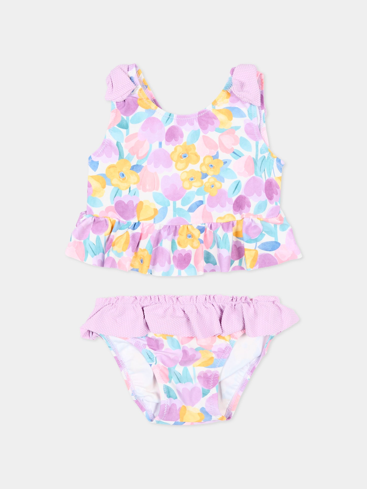 Bikini lilla per neonata floreale,Mayoral,1655 024