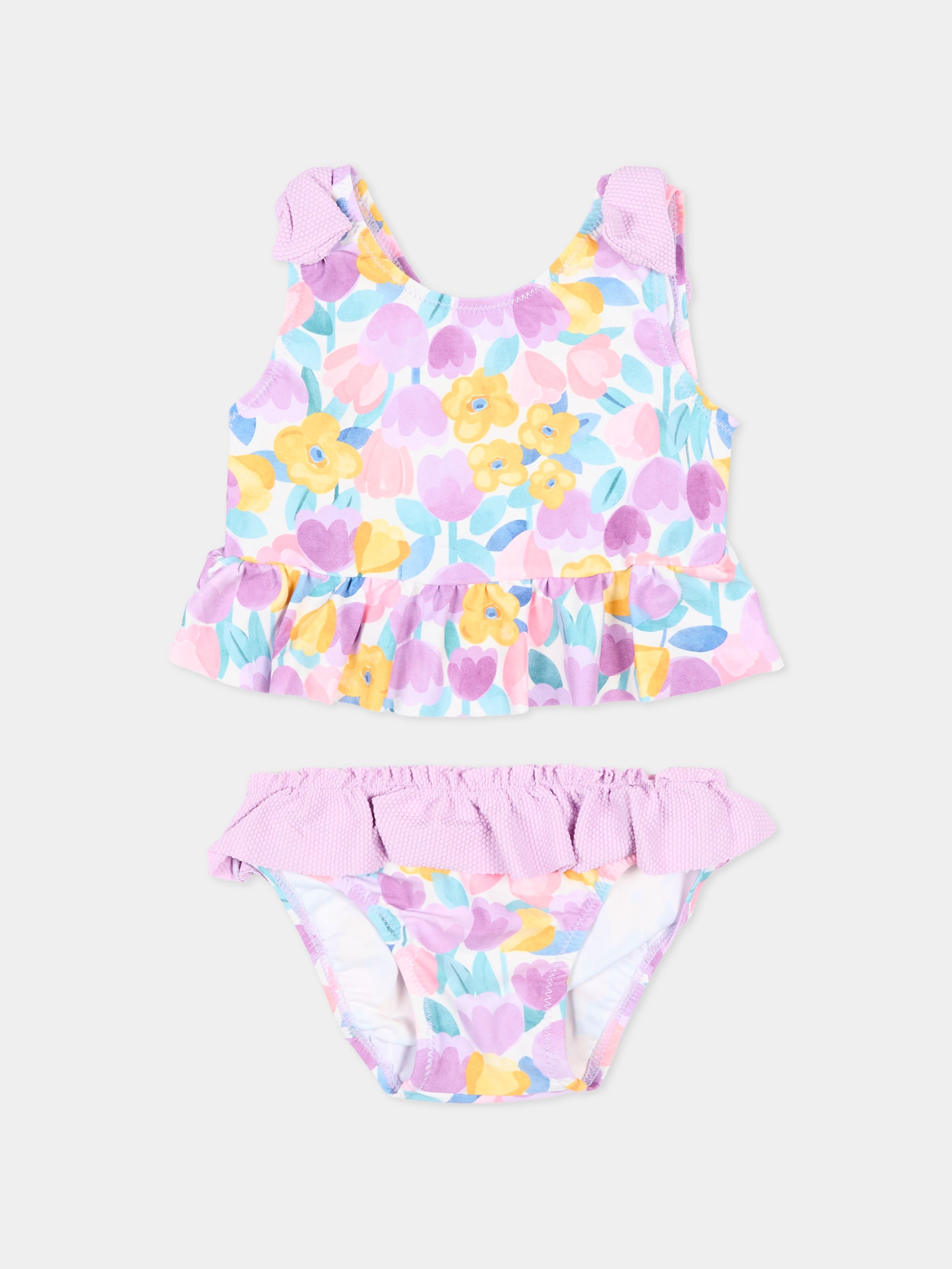Bikini lilla per neonata floreale,Mayoral,1655 024