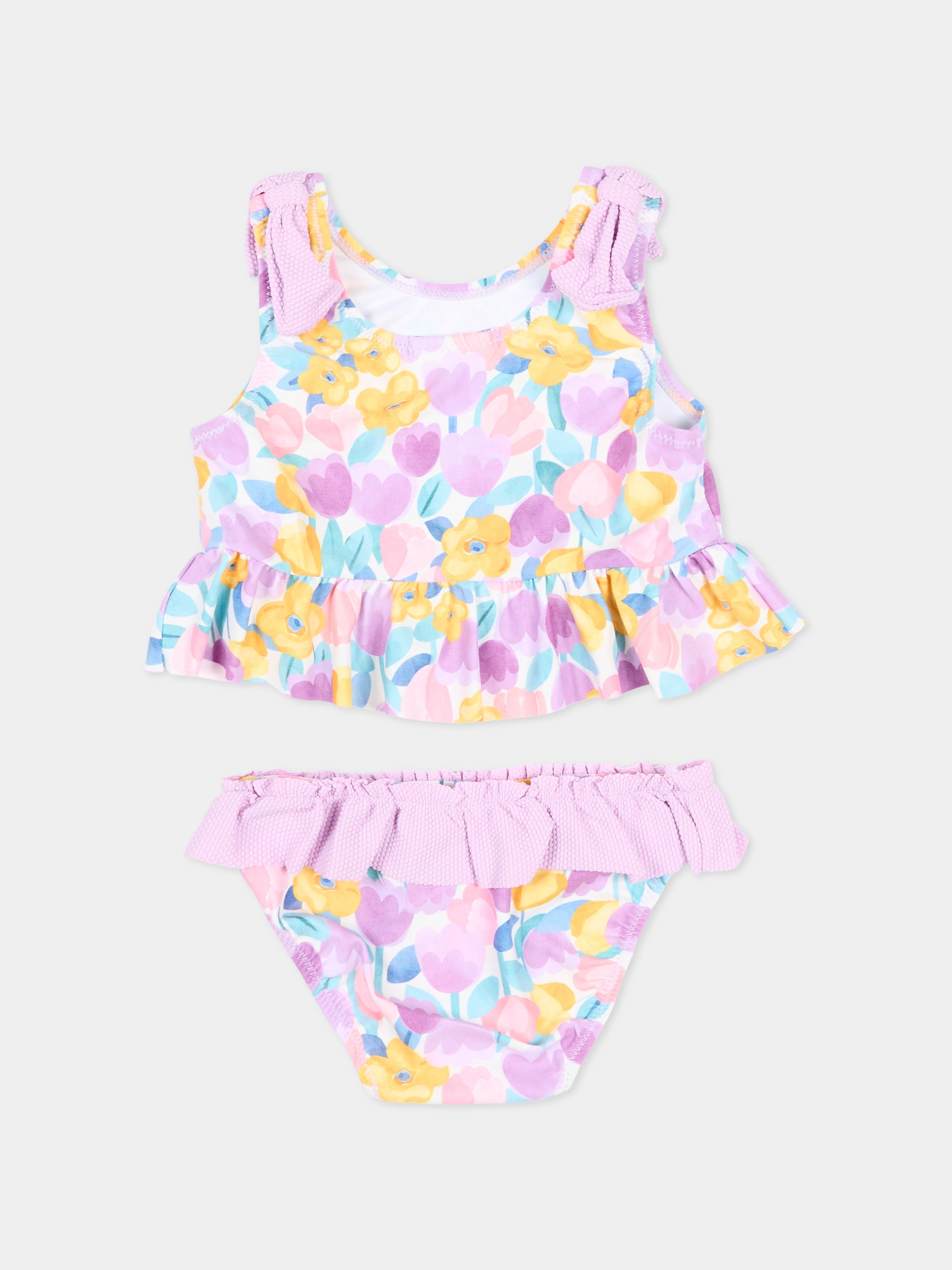 Bikini lilla per neonata floreale,Mayoral,1655 024