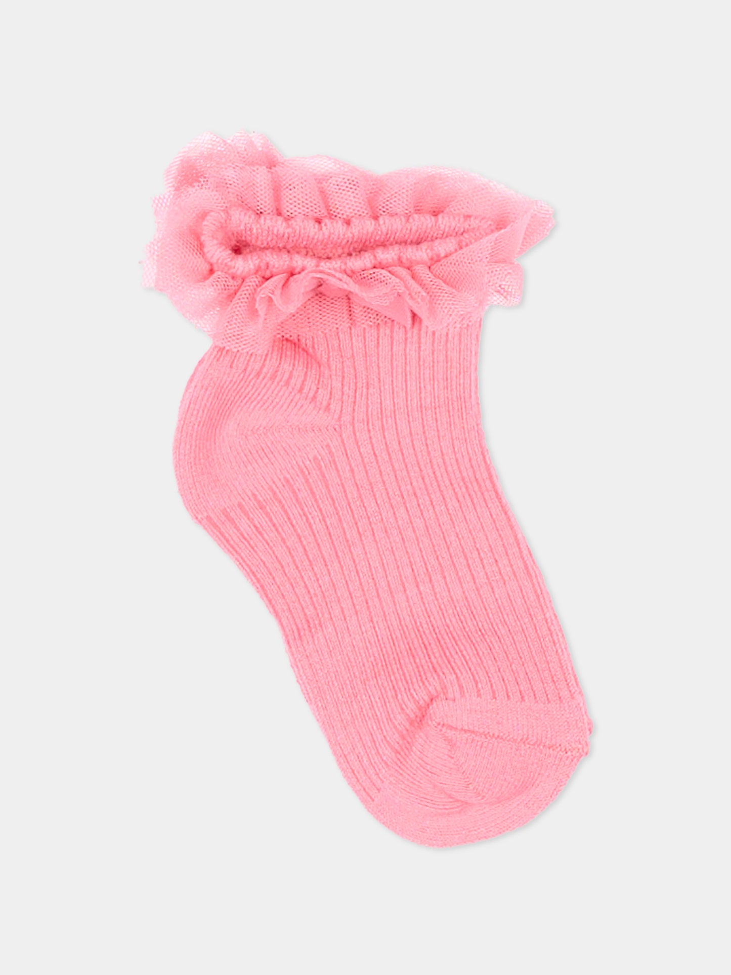 Calzini rosa per neonata con tulle,Mayoral,10140 036