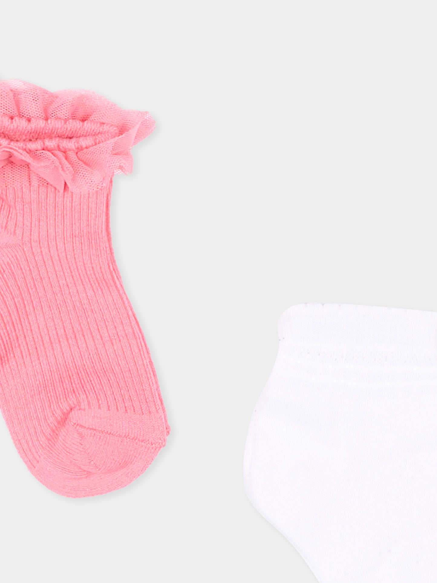 Calzini rosa per neonata con tulle,Mayoral,10140 036