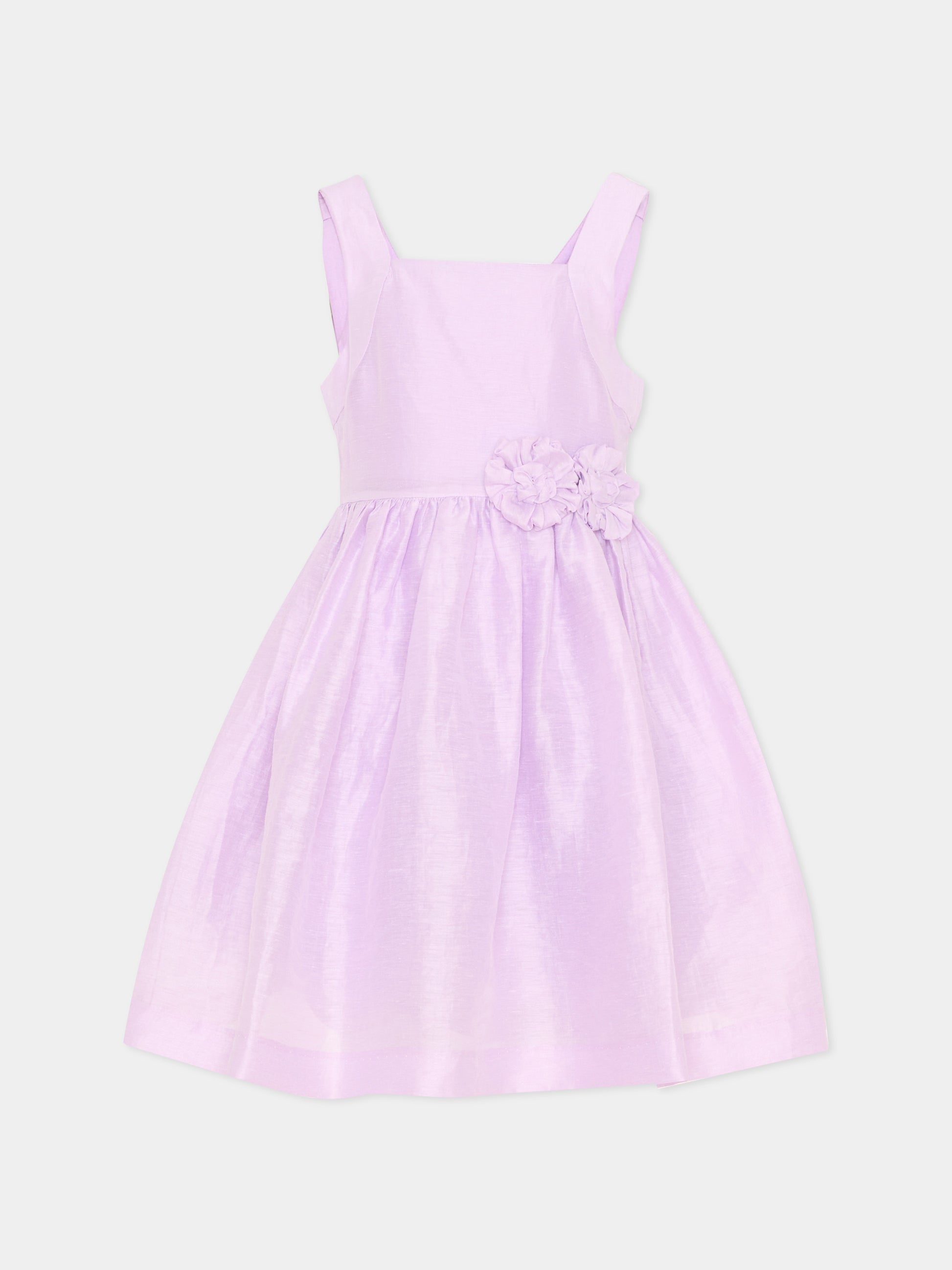Abito lilla per bambina con fiori,Mayoral,3916 075
