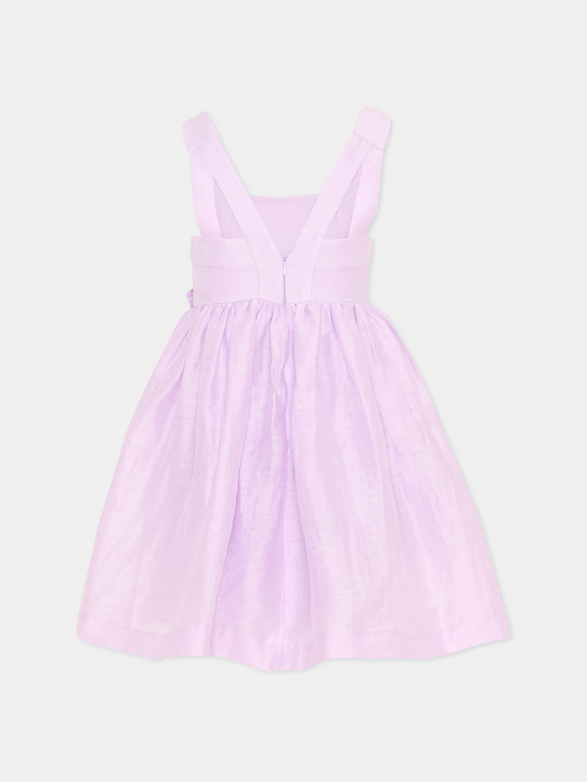 Abito lilla per bambina con fiori,Mayoral,3916 075