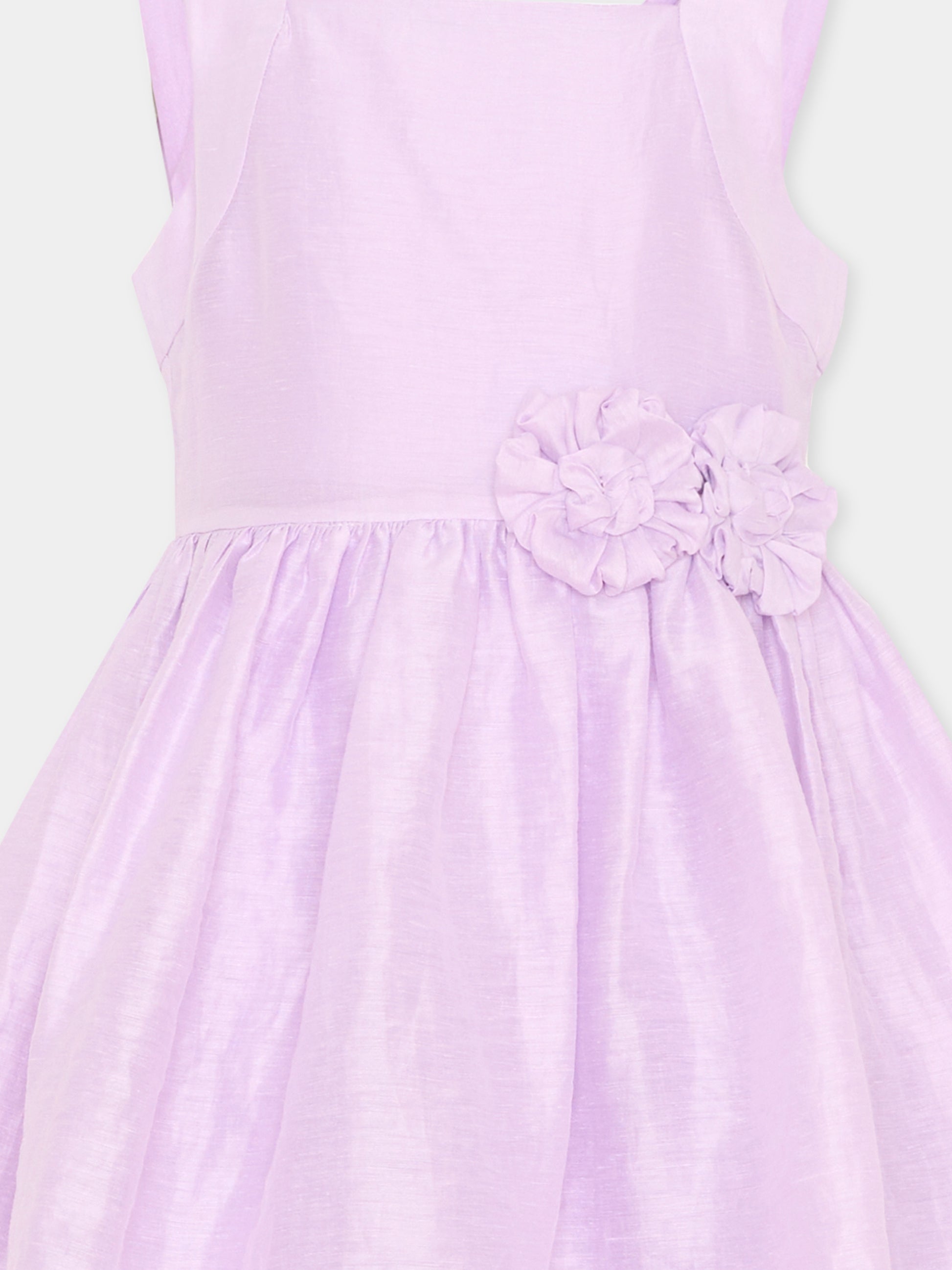 Abito lilla per bambina con fiori,Mayoral,3916 075
