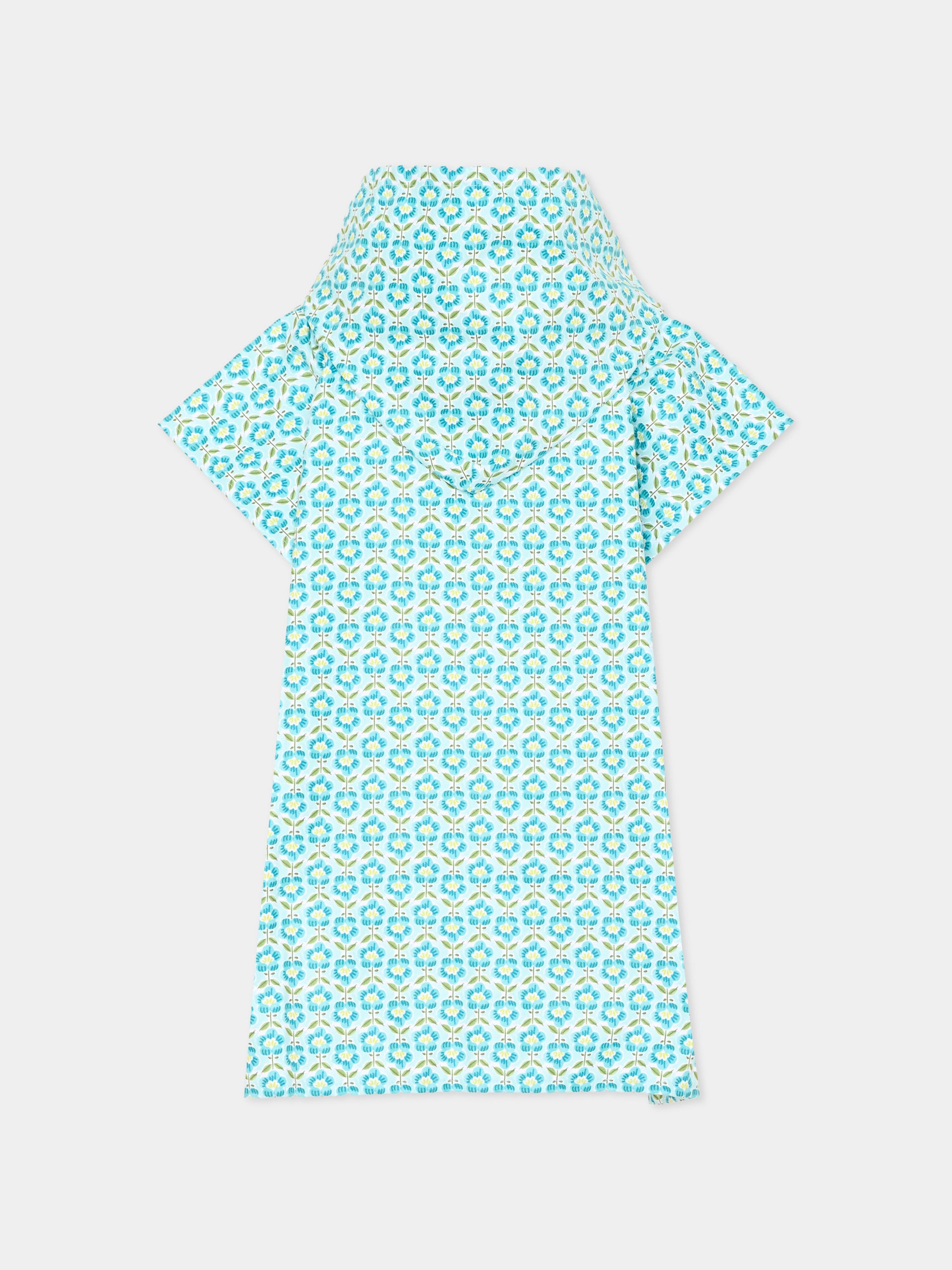 Accappatoio azzurro per bambina fantasia,Mayoral,10224 086