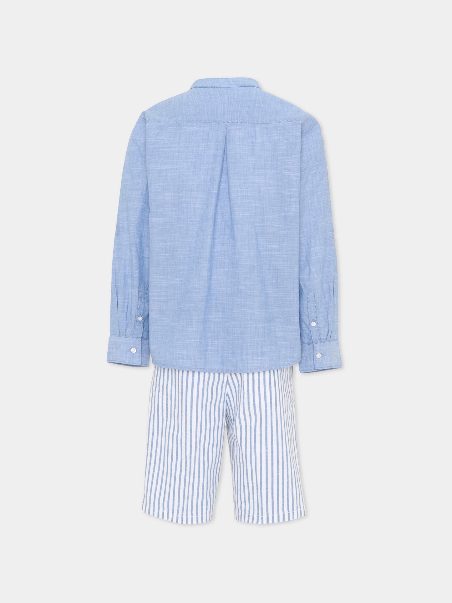 Completo elegante blu per bambino a righe,Mayoral,3216 010