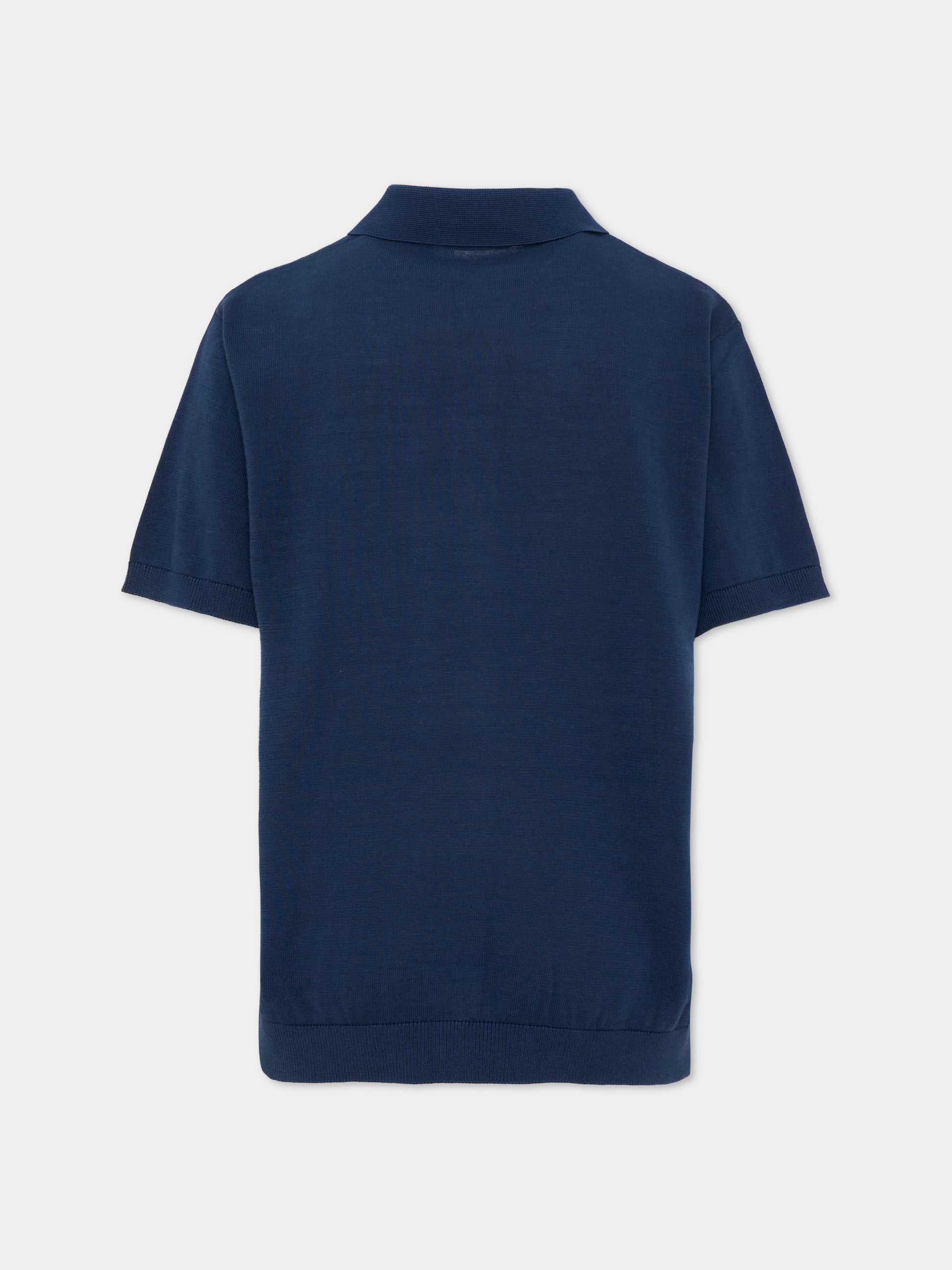 Polo blu per bambino in maglia fine,Mayoral,6162 048