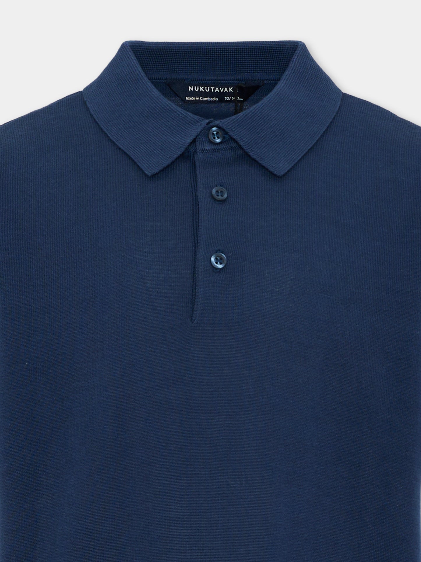 Polo blu per bambino in maglia fine,Mayoral,6162 048