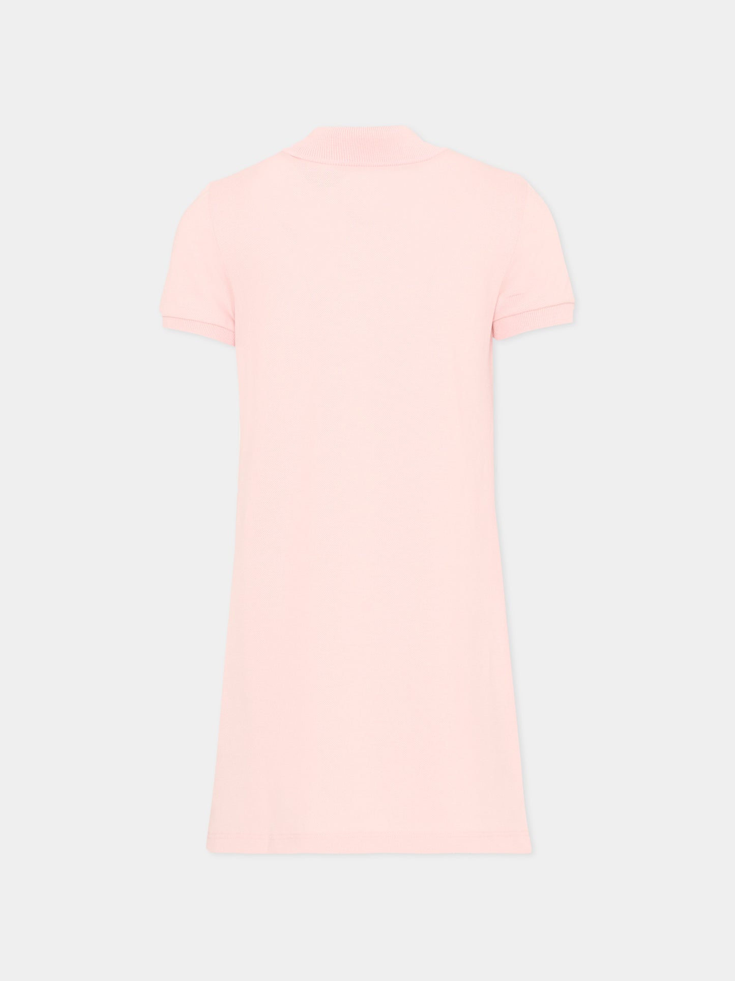 Vestito rosa per bambina con logo,Lacoste,7066 AL5