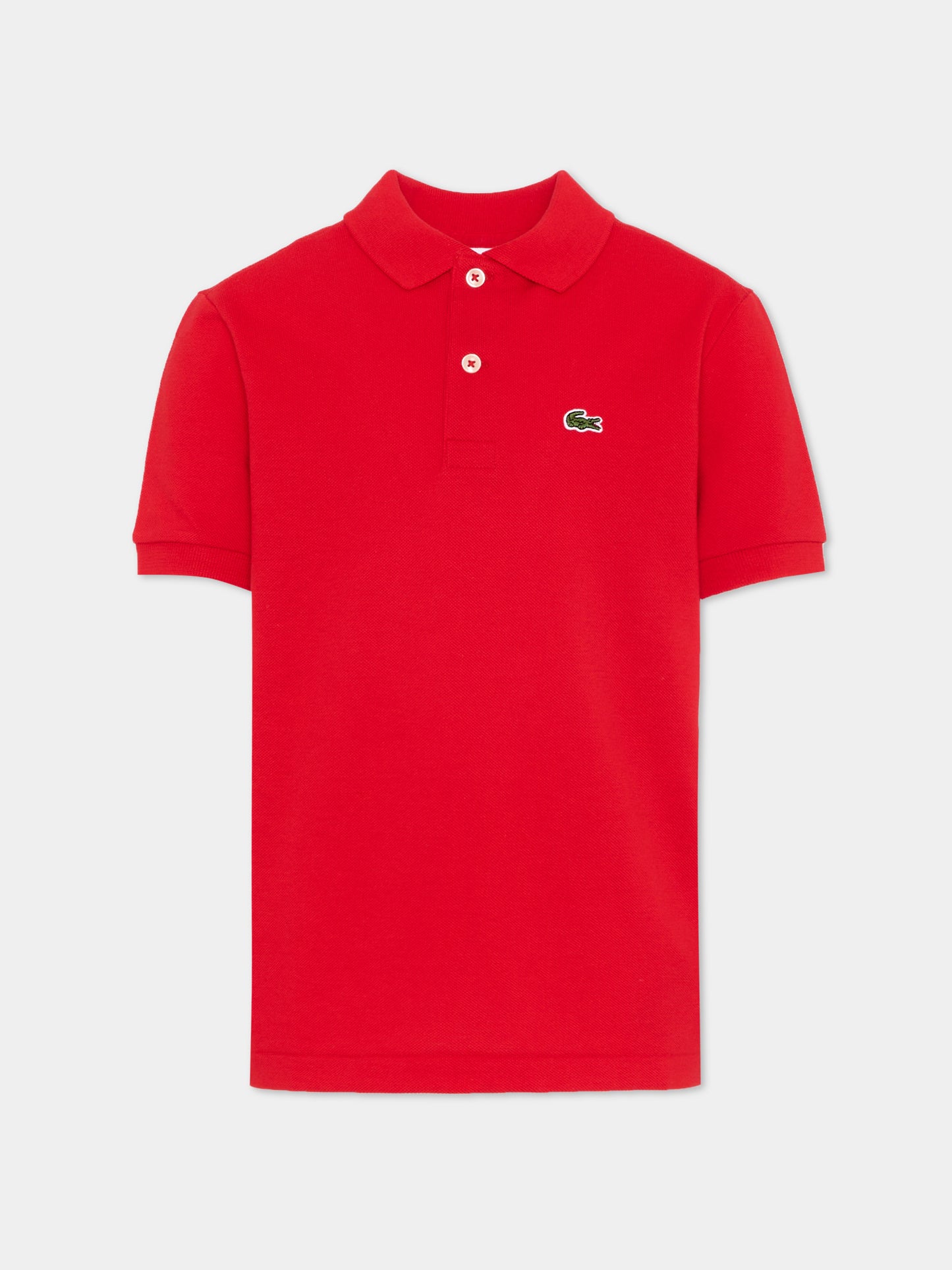 Polo rossa per bambino con logo,Lacoste,7354 RCJ