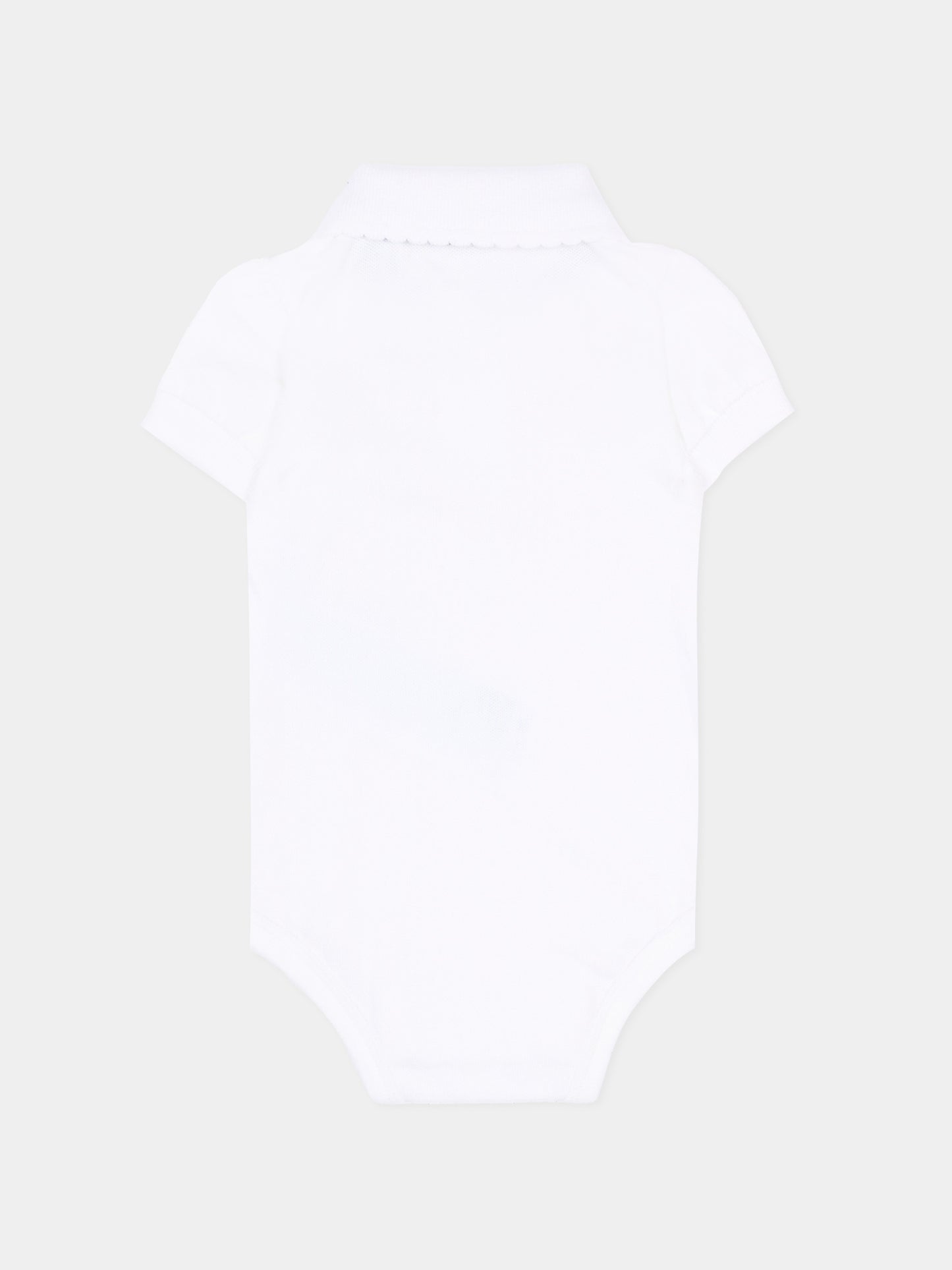 Body bianco per neonata con logo,Lacoste,7120 W8L