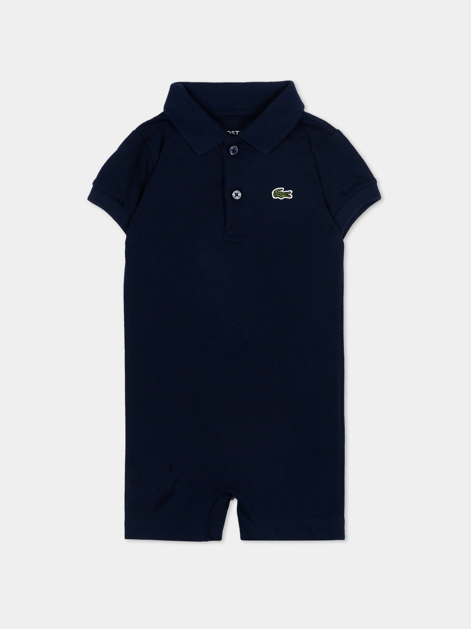Pagliaccetto blu per neonato con logo,Lacoste,7455 UGW
