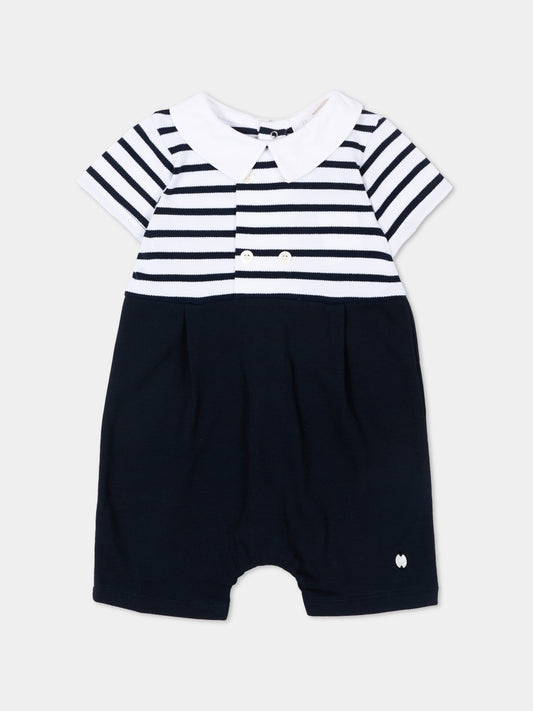 Tutina blu a righe per neonato,Patachou,PAP MC4233148 360