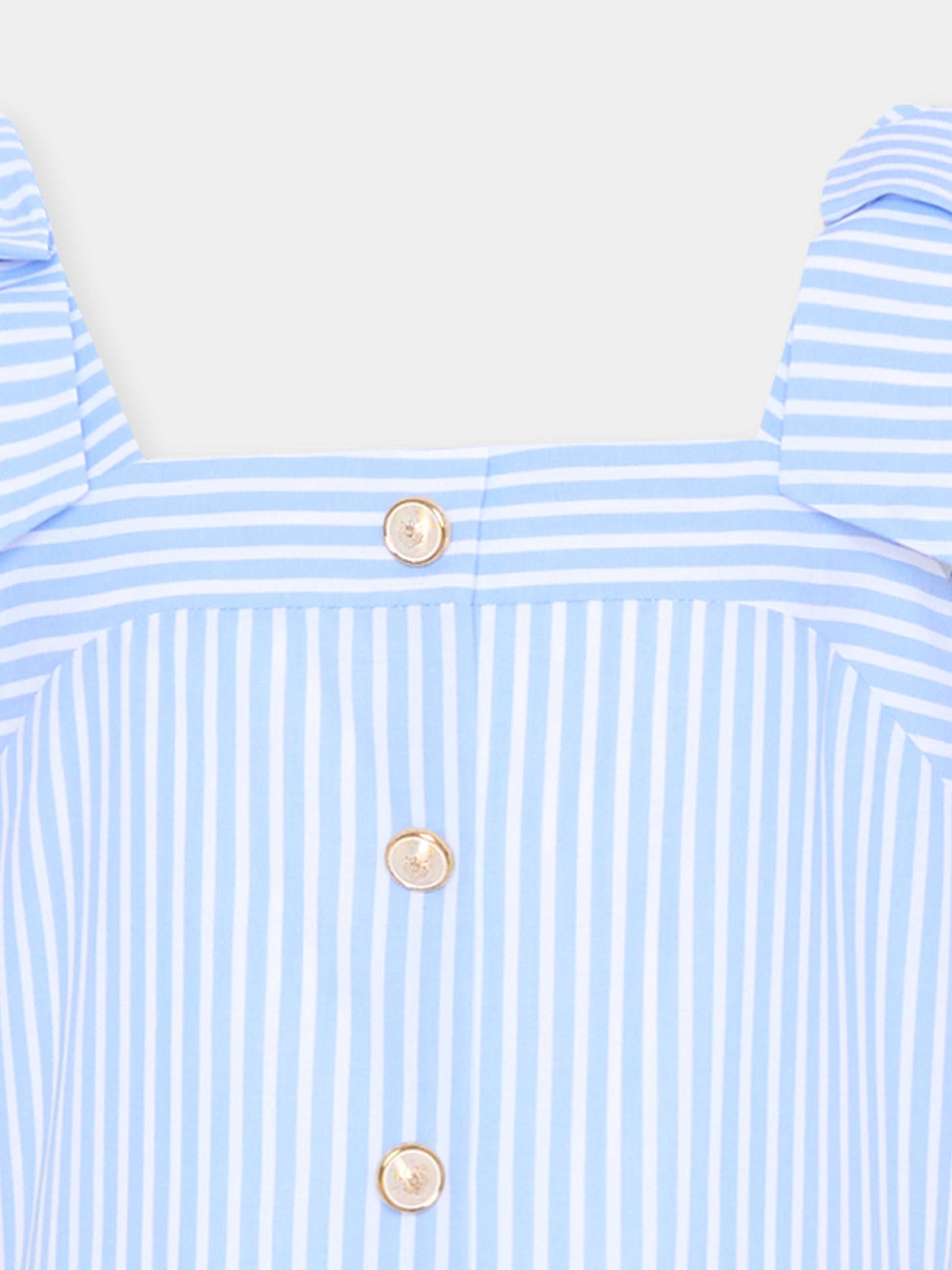 Vestito celeste a righe per bambina,Patachou,PAP VET4233461 303