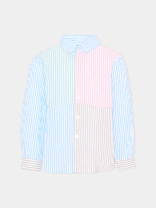 Camicia multicolor per bambino a righe,Patachou,PAP CM4233609 026