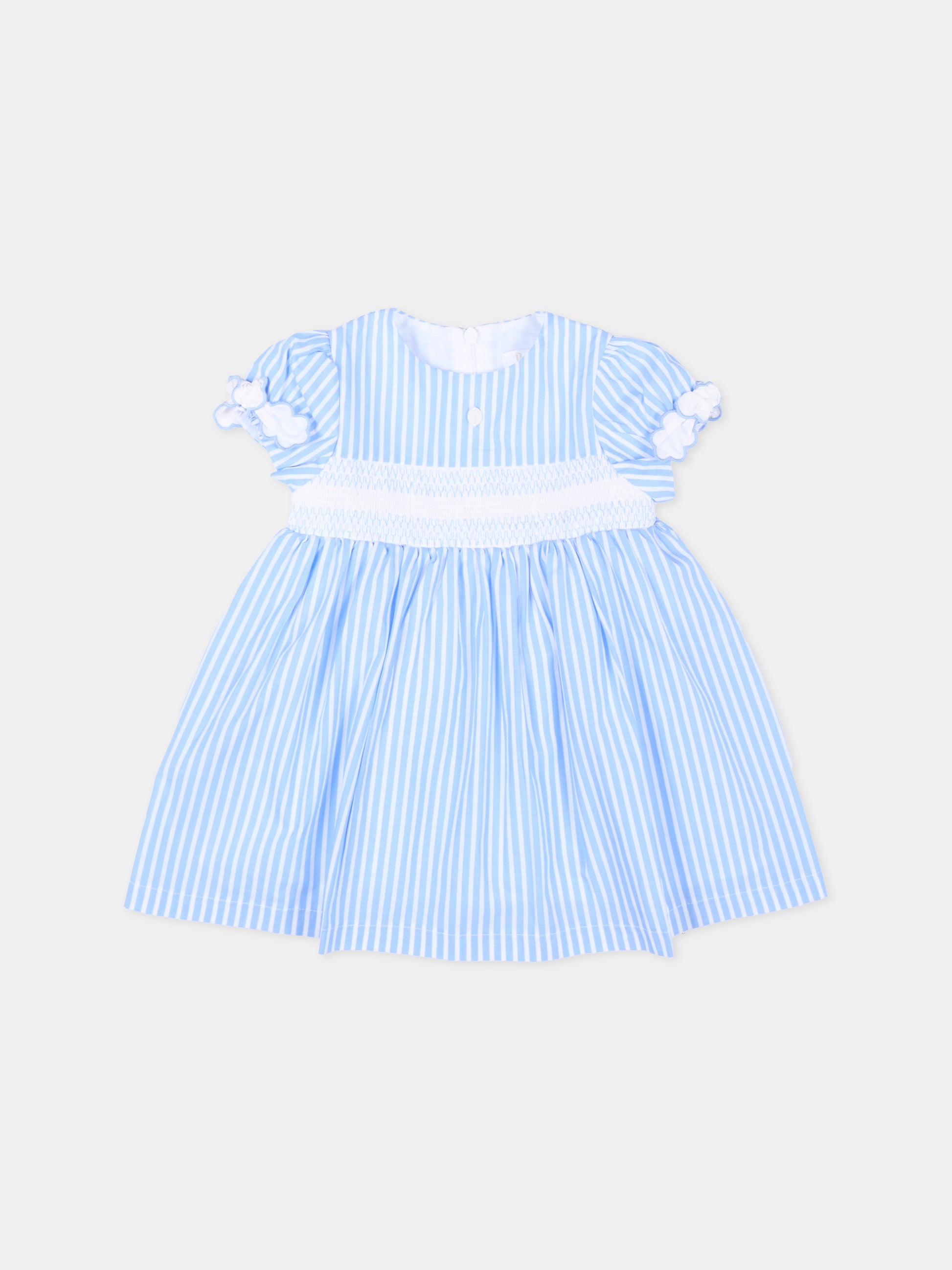 Vestito blu a righe per neonata,Patachou,PAP VET4233266 303