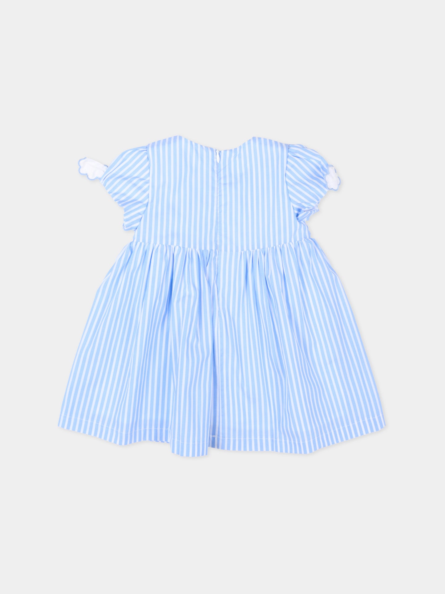 Vestito blu a righe per neonata,Patachou,PAP VET4233266 303