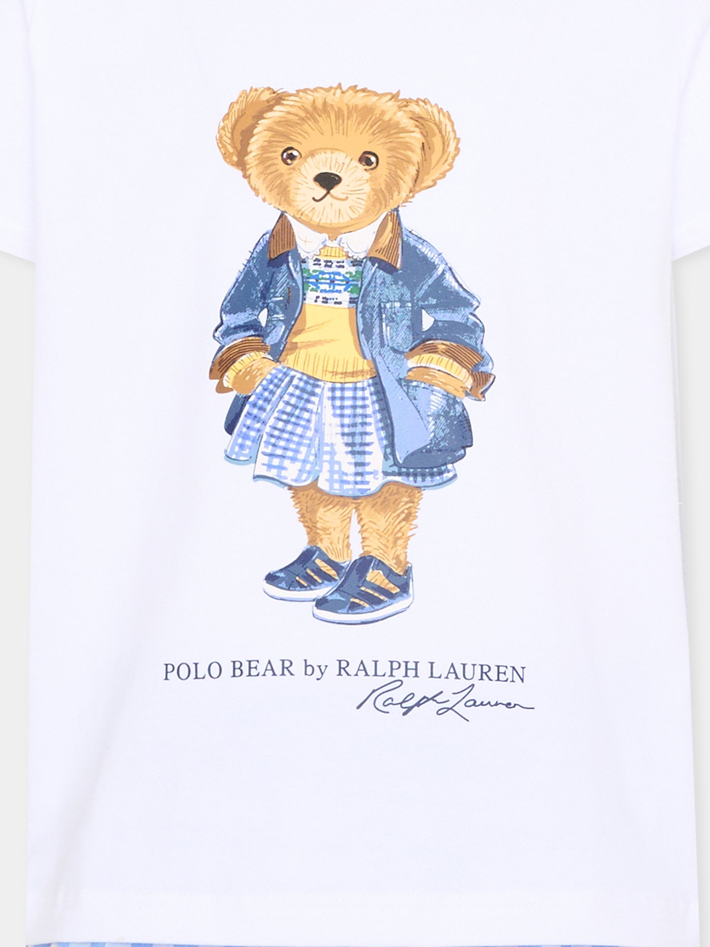Pigiama bianco Polo Bear per bambino,Ralph Lauren Kids,3P0271 BCS