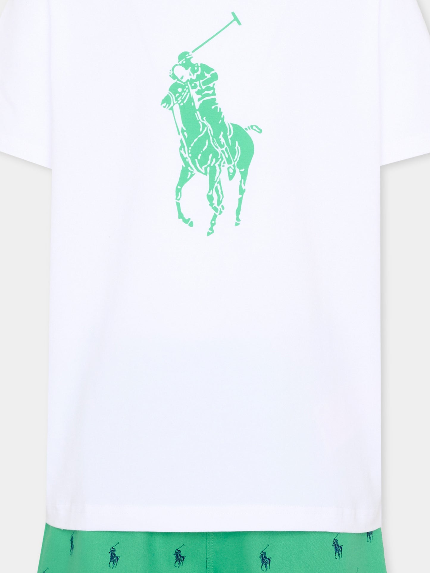 Pigiama verde per bambino con Polo Pony,Ralph Lauren Kids,9P0141 EGZ