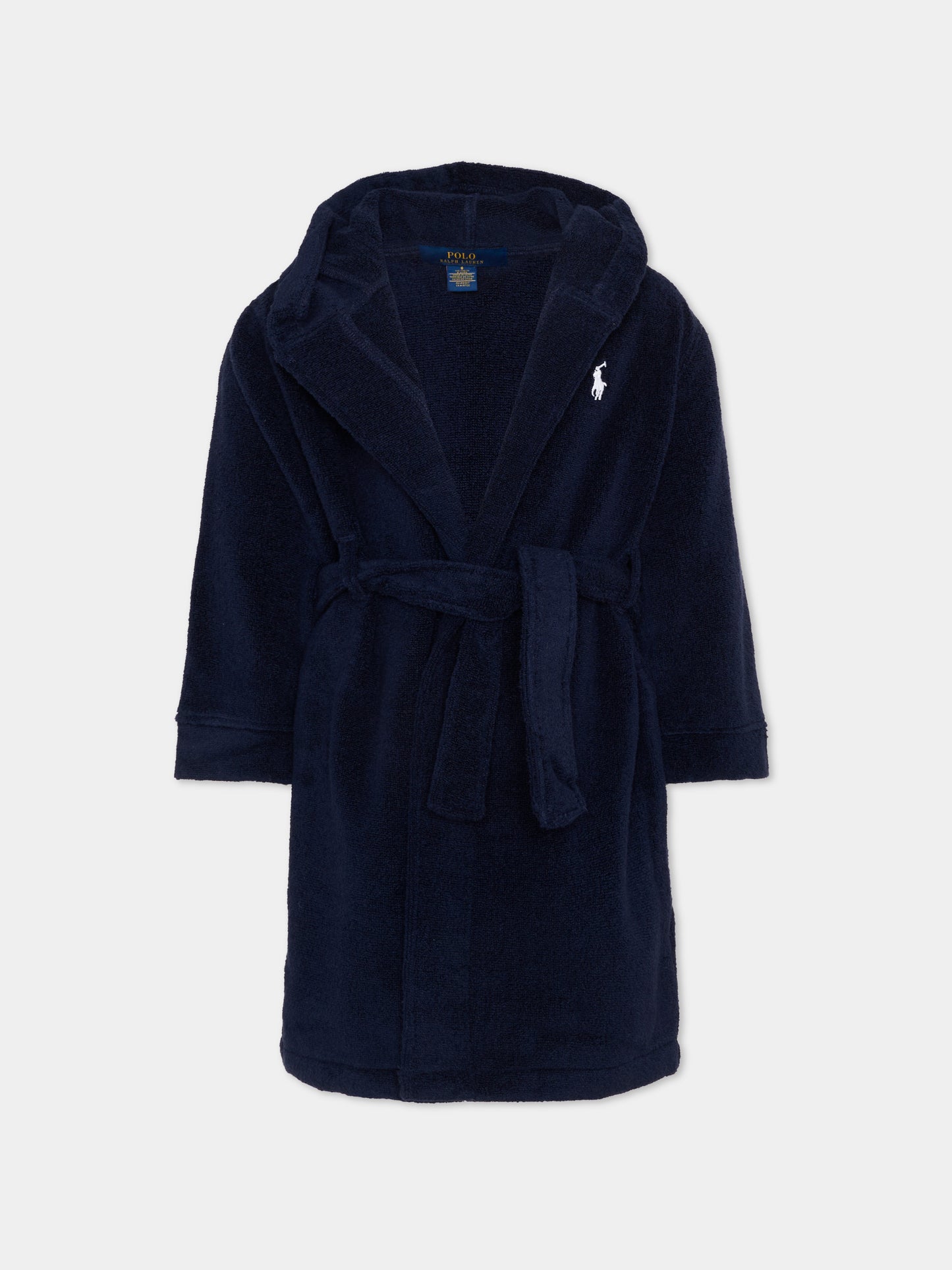 Accappatoio blu per bambino con Polo Pony,Ralph Lauren Kids,8P0188 BK9