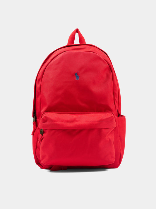 Zaino rosso per bambini con logo,Ralph Lauren Kids,9AR151 R2Z