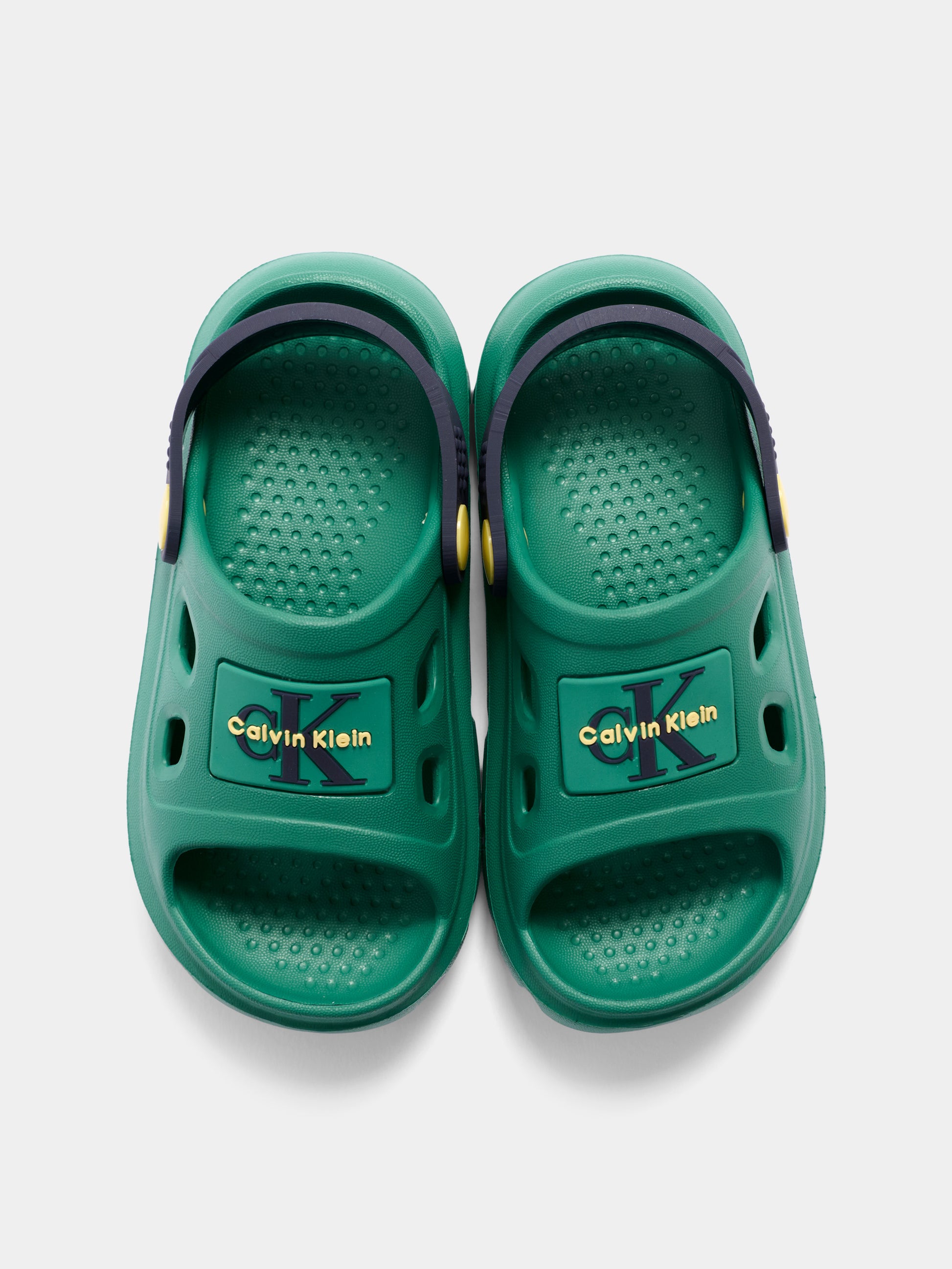 Sandali verdi per bambini con logo,Calvin Klein Kids,V1XF 83326 0083X970