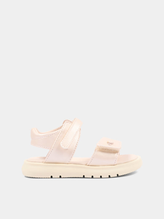 Sandali rosa per bambina con logo,Calvin Klein Kids,V1A2 83241 1372302