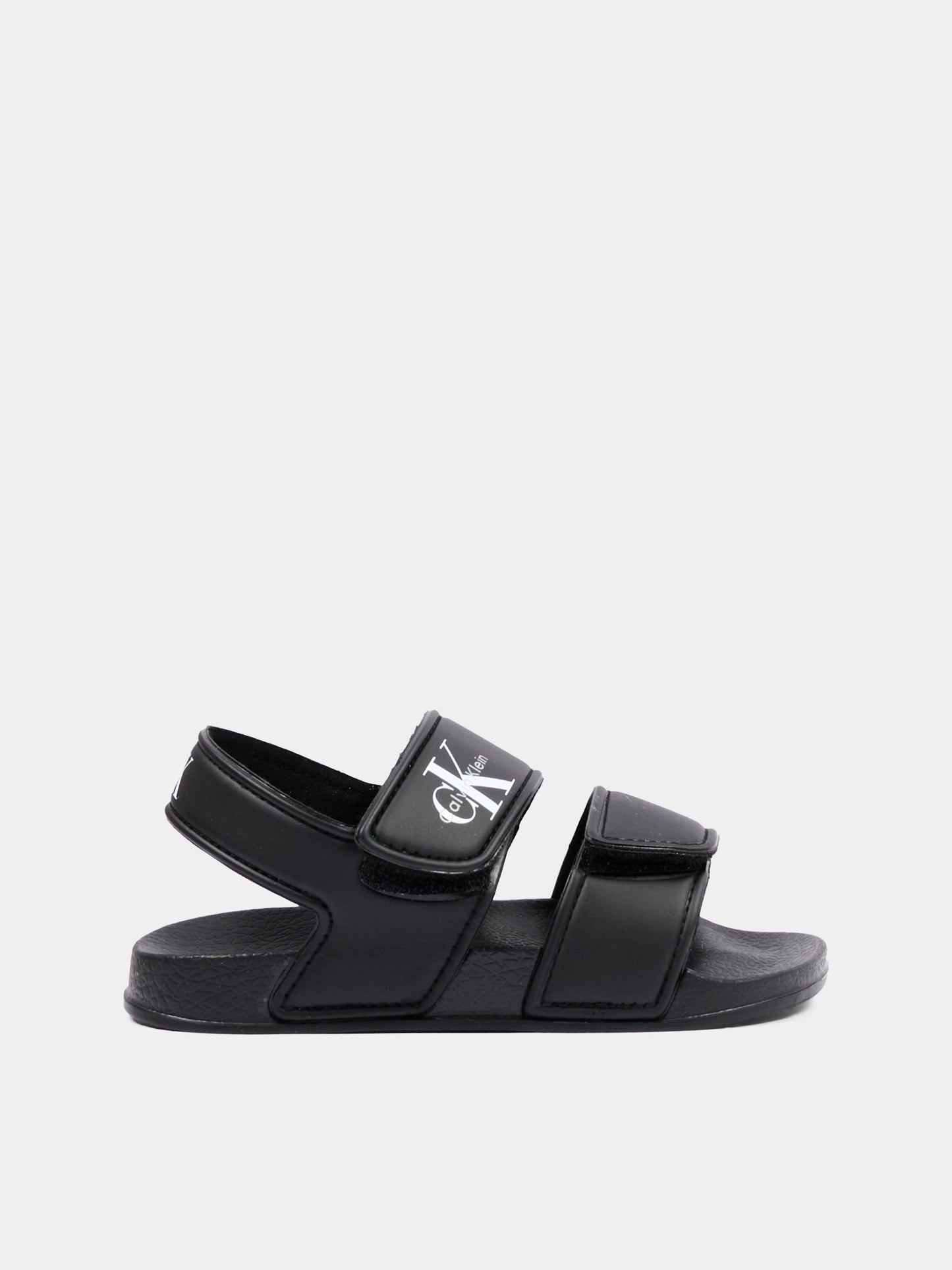 Sandali neri per bambini con logo,Calvin Klein Kids,V1XF 83330 1172999