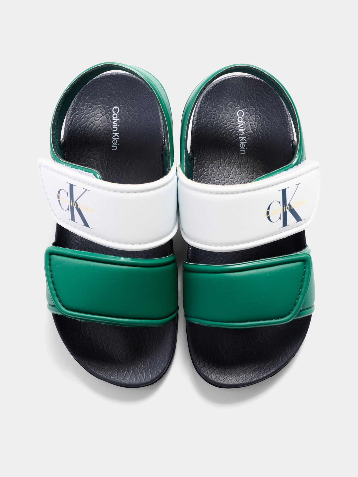 Sandali verdi per bambini con logo,Calvin Klein Kids,V1XF 83330 1172X042