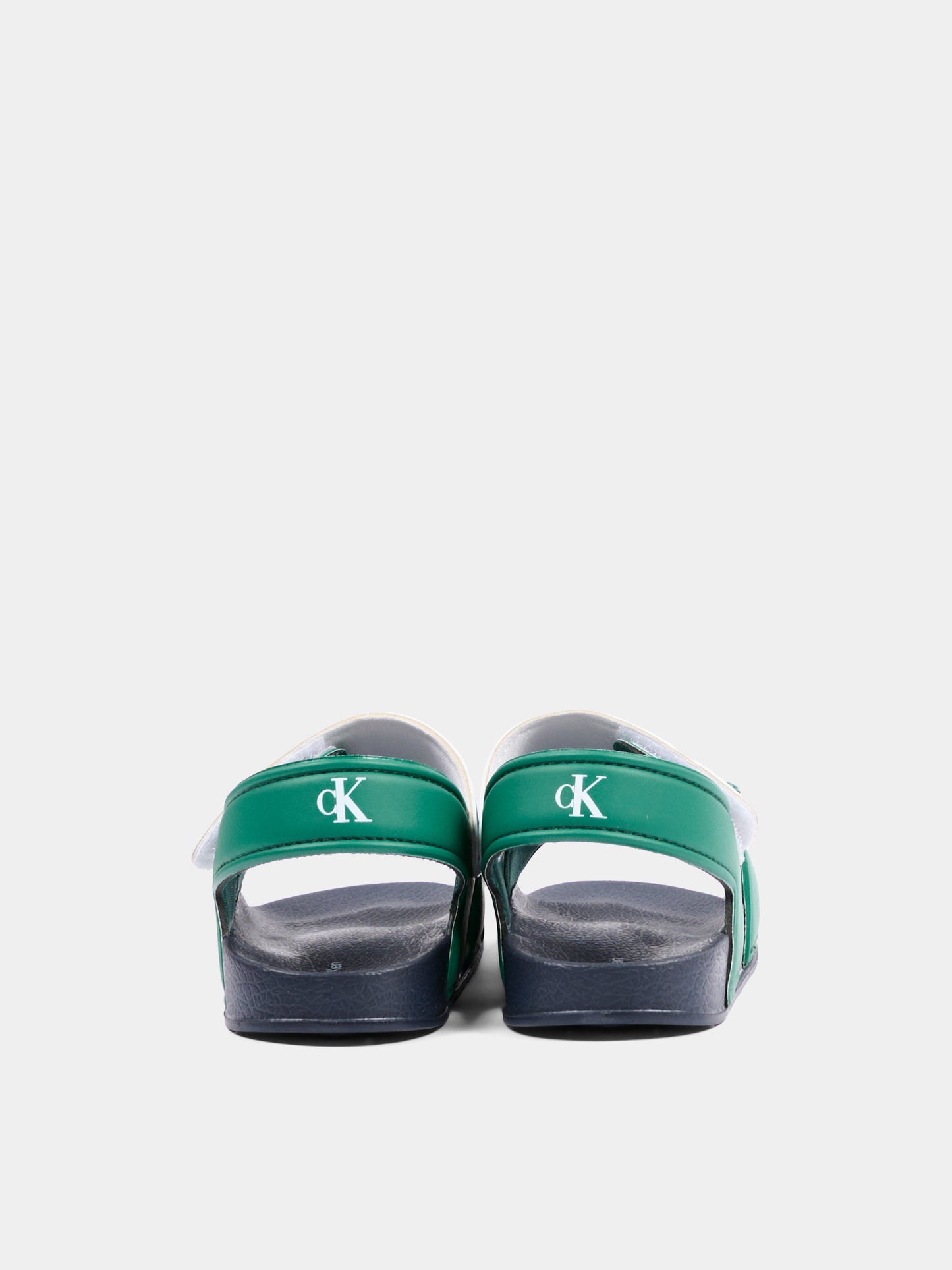 Sandali verdi per bambini con logo,Calvin Klein Kids,V1XF 83330 1172X042