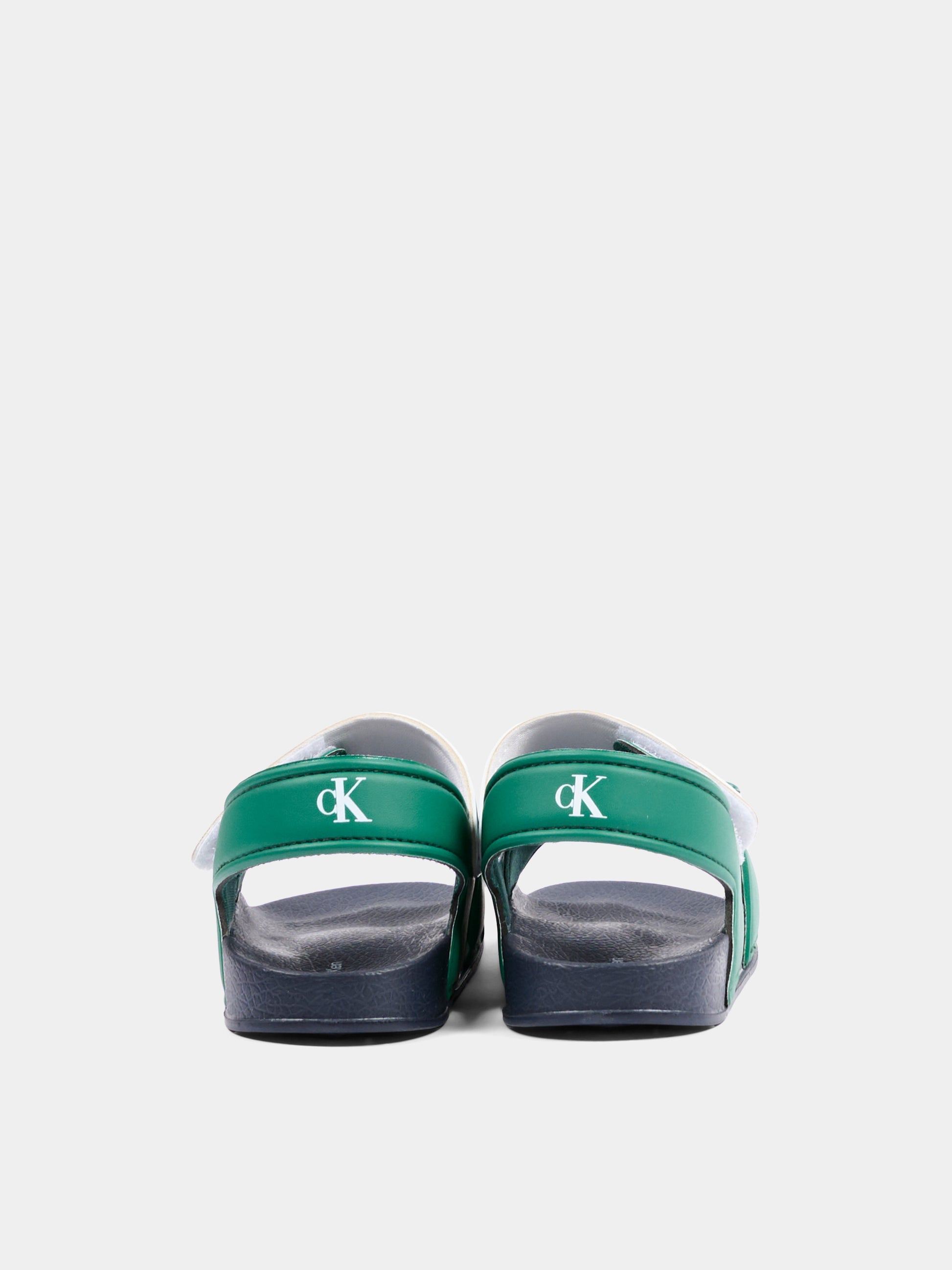 Sandali verdi per bambini con logo,Calvin Klein Kids,V1XF 83330 1172X042
