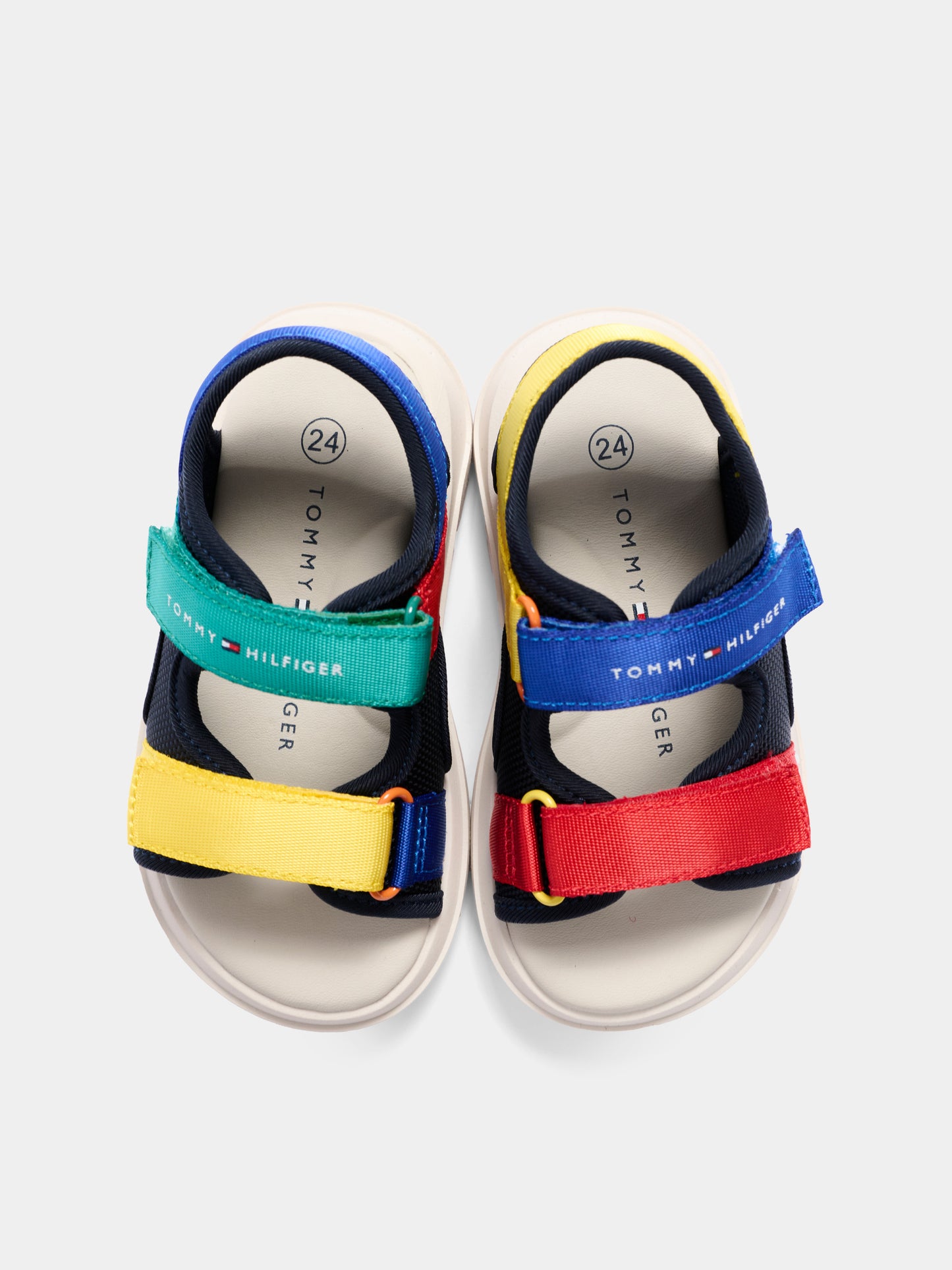 Sandali multicolor per bambino con logo,Tommy Hilfiger Junior,T1B2 34388 1564Y913