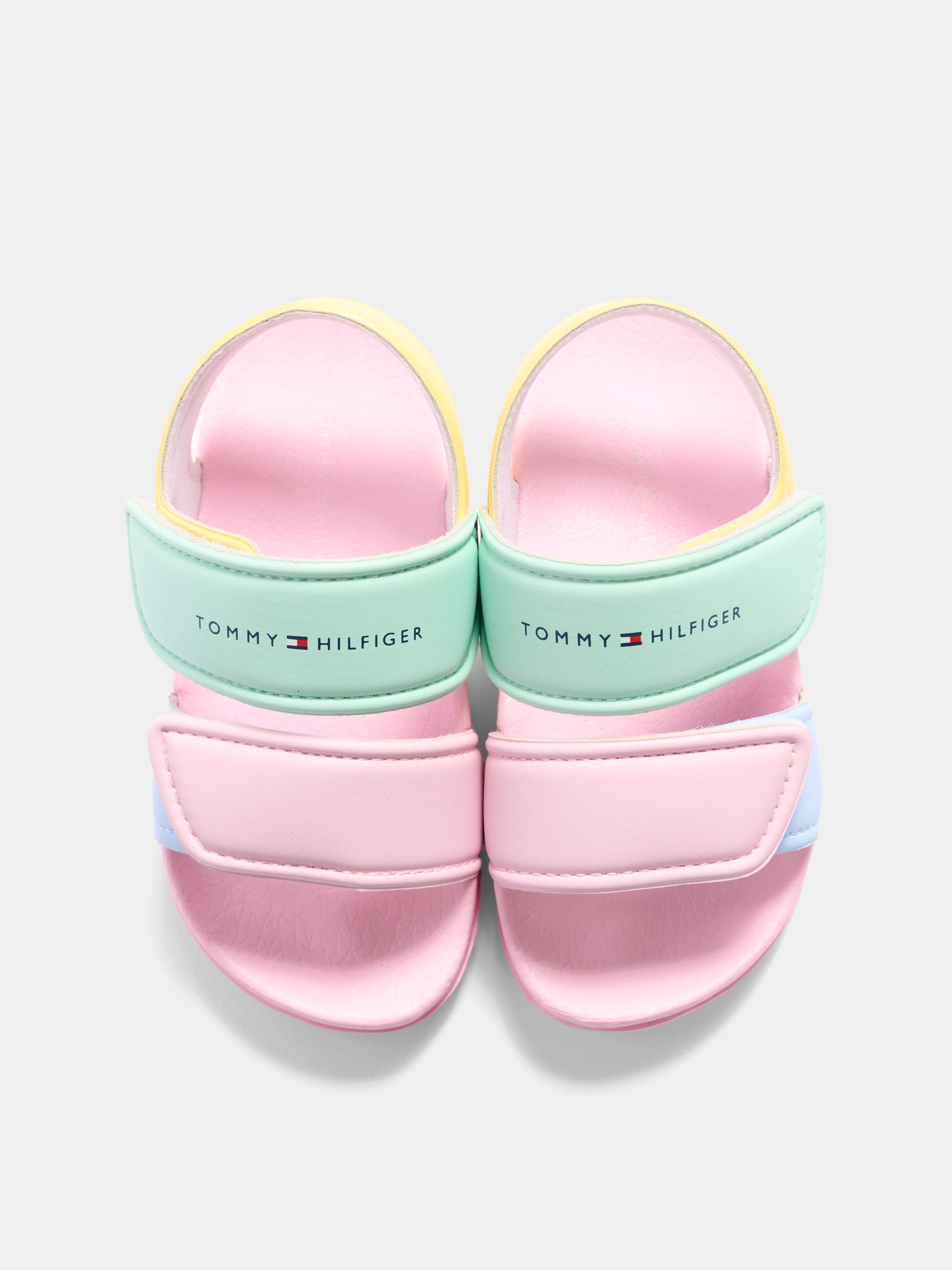 Sandali multicolor per bambina con logo,Tommy Hilfiger Junior,T1AF 34316 1172Y913