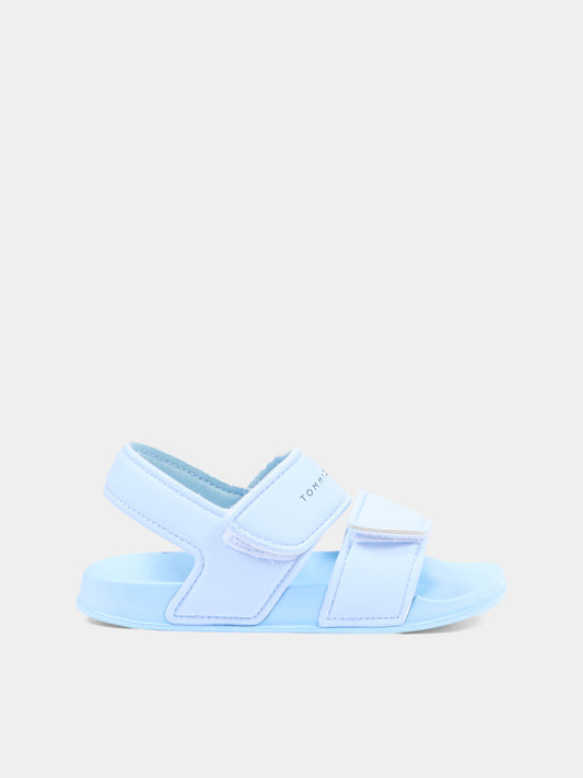 Sandali celesti per bambino con logo,Tommy Hilfiger Junior,T1X2 33913 1172812