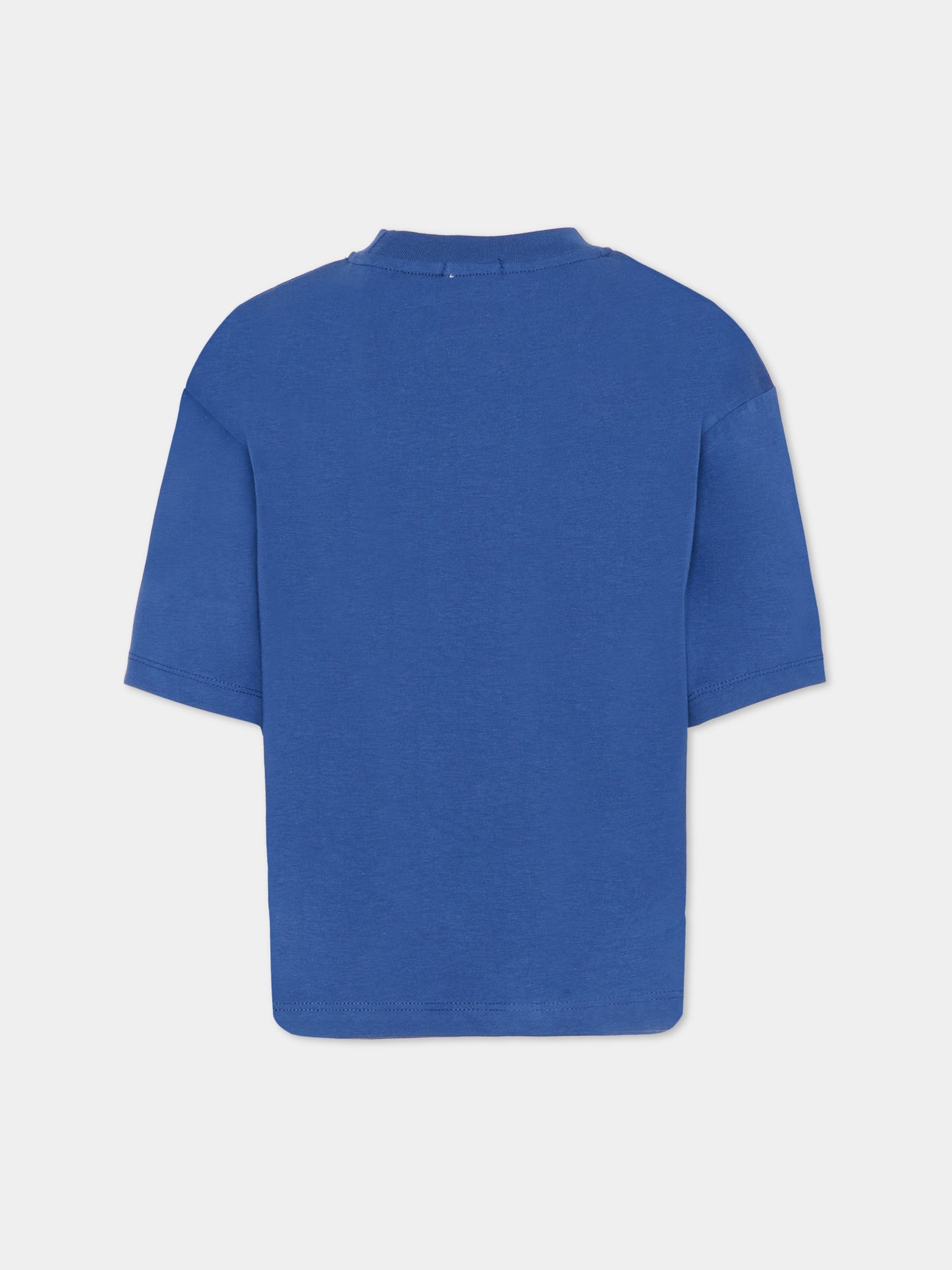 T-shirt blu per bambini con nuvola gialla a pois,Ghayme,F5GAJUTH010 067