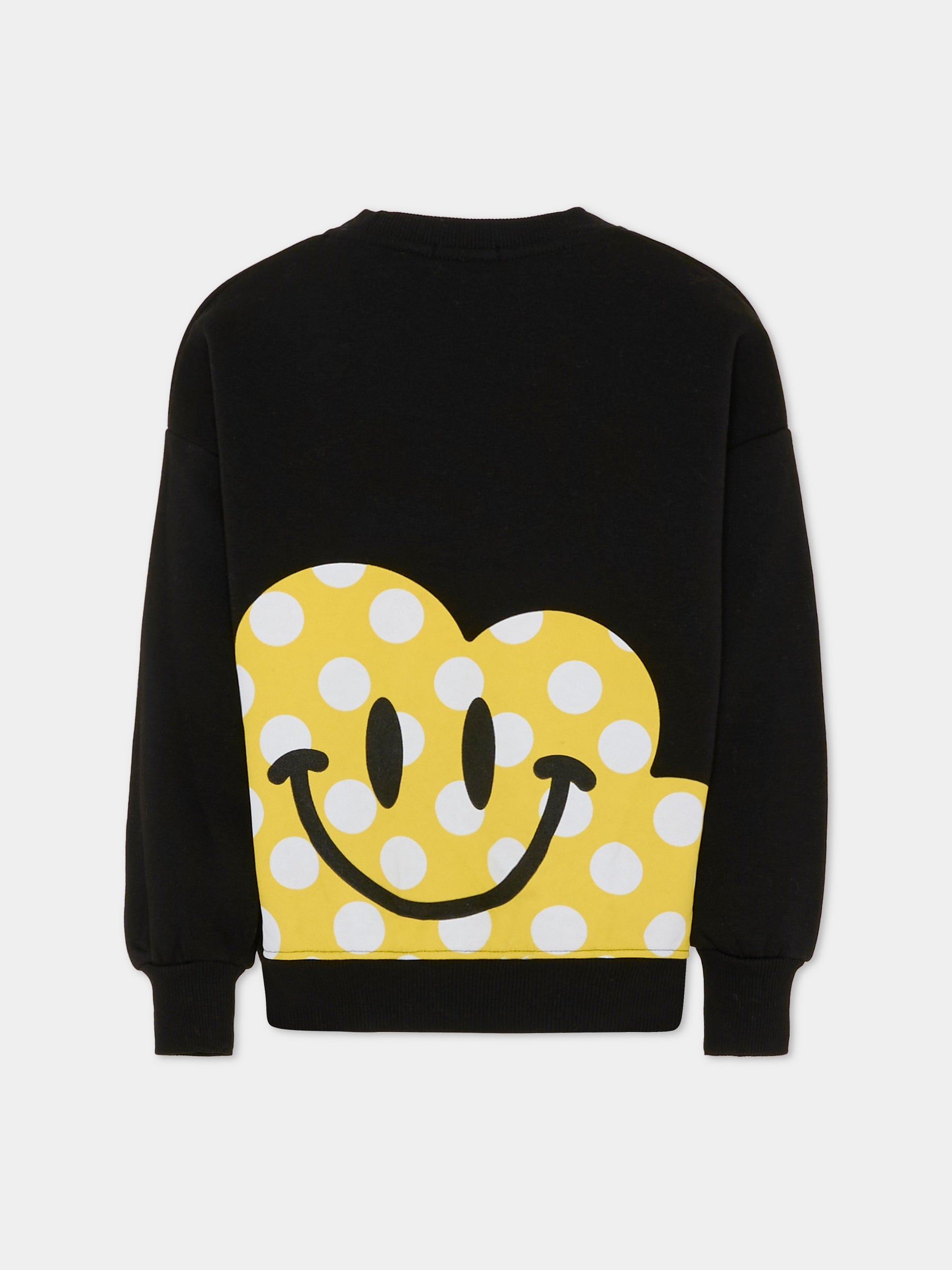 Felpa nera per bambini con nuvola gialla a pois,Ghayme,F5GAJUSW011 110