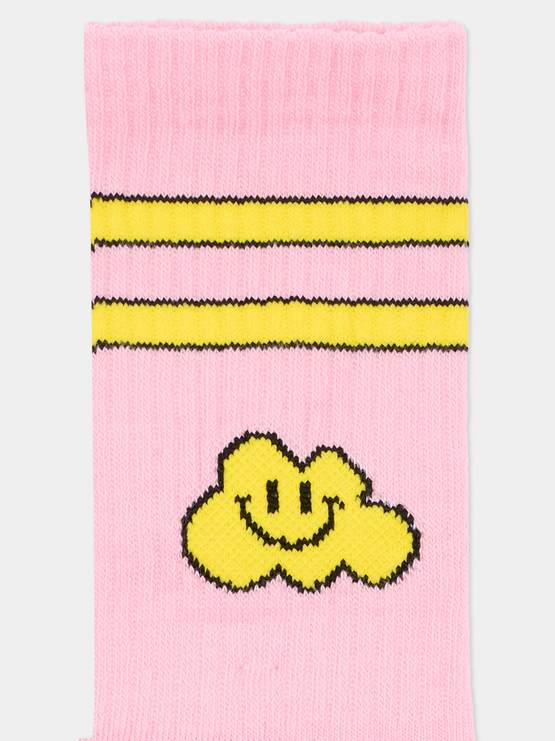 Calze rosa per bambini con nuvola gialla,Ghayme,F5GAJUSO013 045