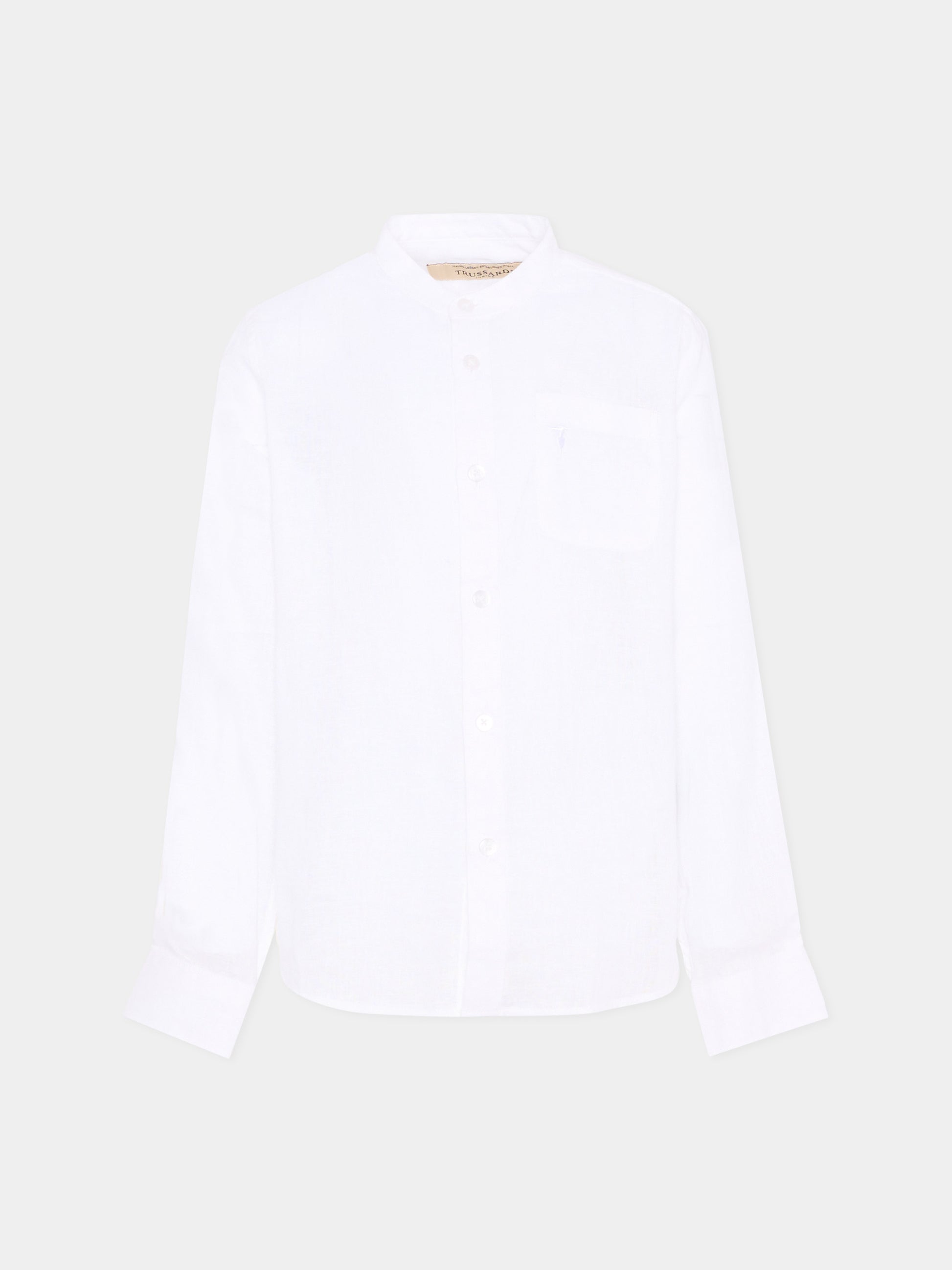 Camicia bianca per bambino con levriero,Trussardi Junior,TBP26140CA WHITE