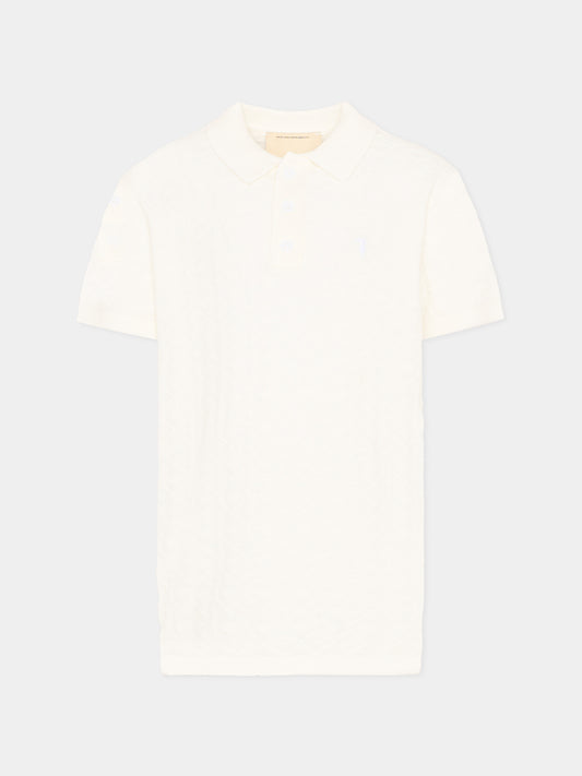 Polo bianca per bambino con levriero,Trussardi Junior,TBP26081PO OFF-WHITE