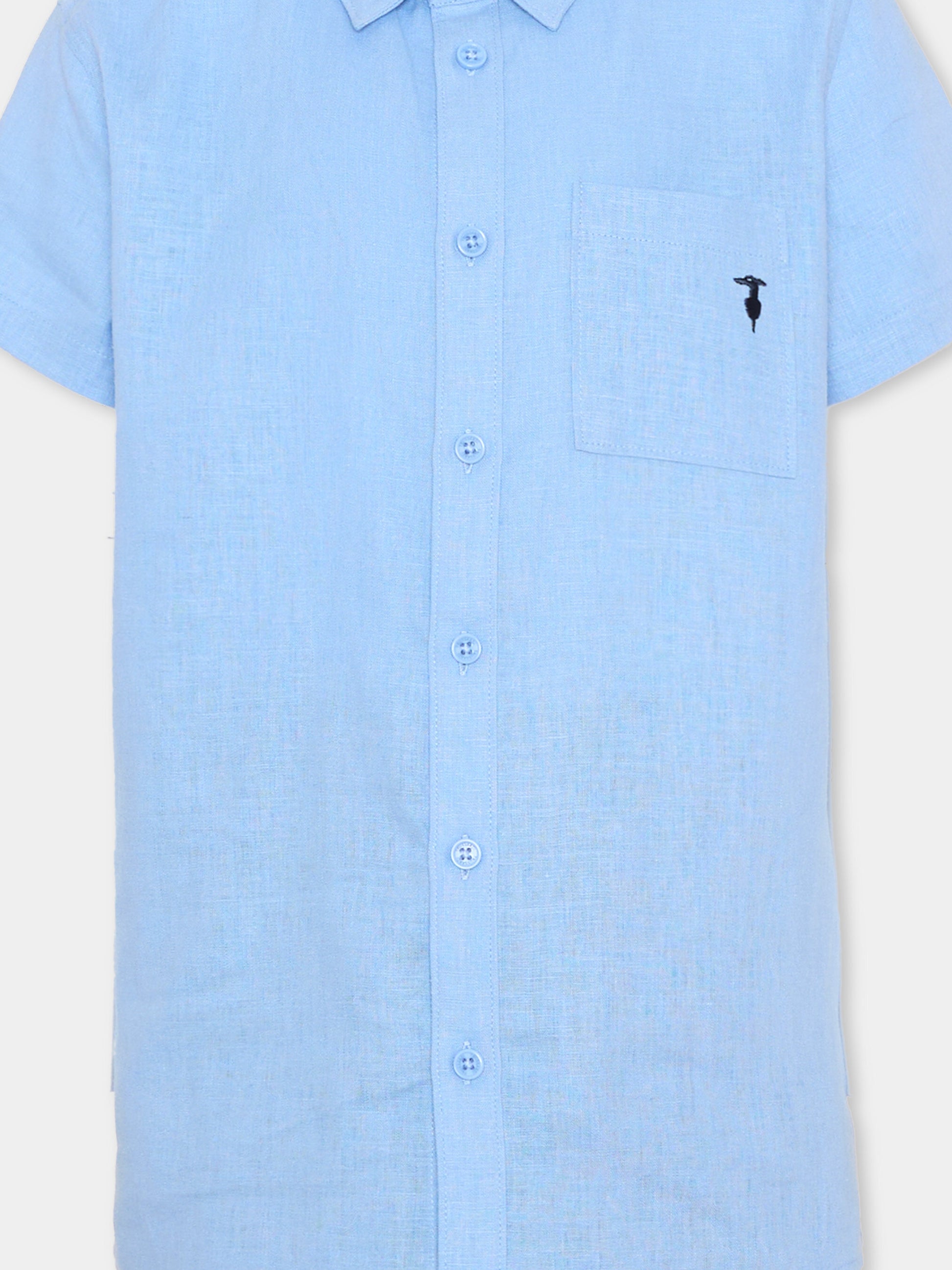 Completo blu per bambino con levriero,Trussardi Junior,TBP26019CL BLUE PLACID