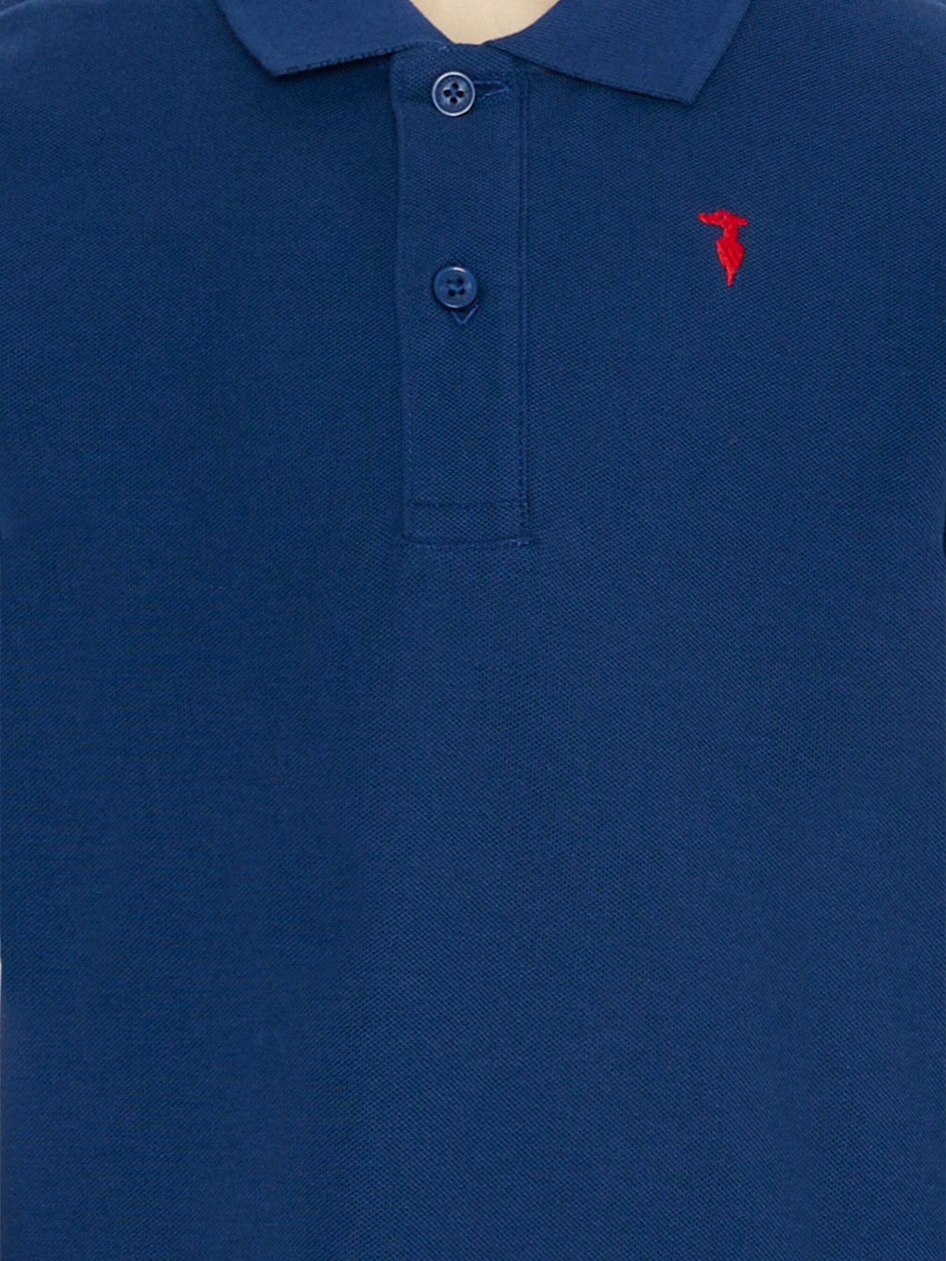 Polo blu per bambino con levriero,Trussardi Junior,TBP26006PO BLUE ESTATE