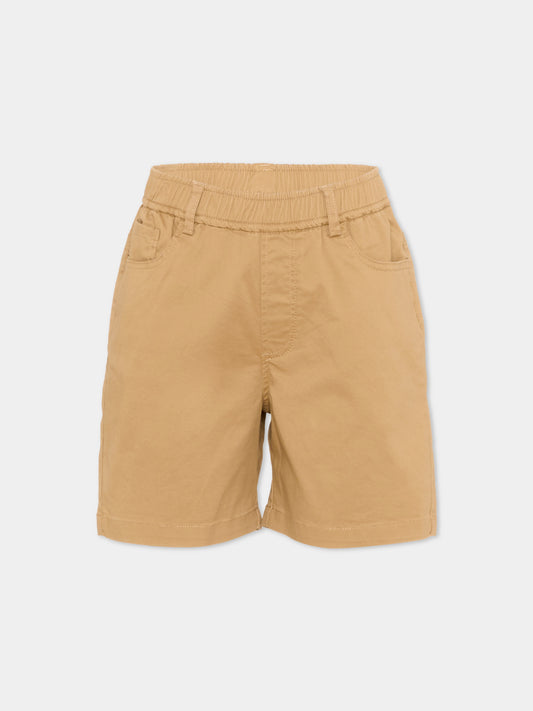 Shorts marroni per bambino,Trussardi Junior,TIP26074BE BROWN MACCHIATO