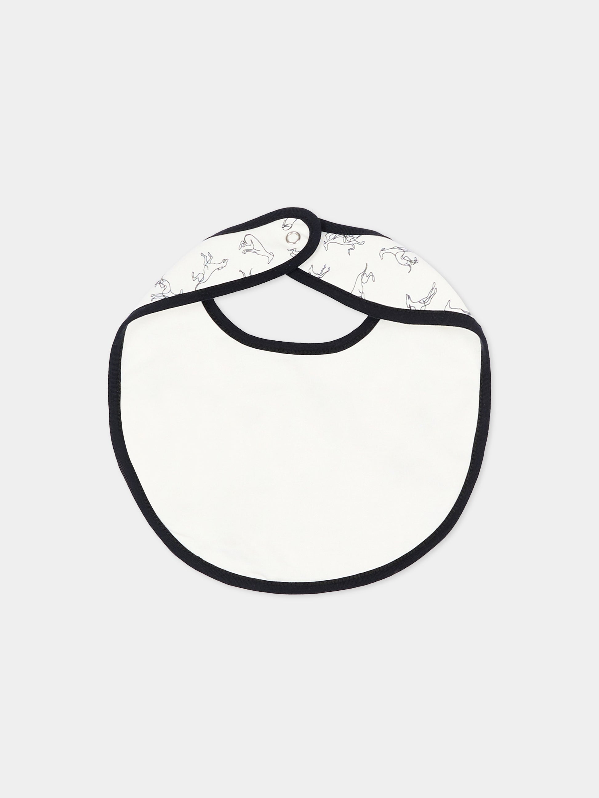 Set tutina bianco per neonato con levrieri,Trussardi Junior,TLP26003TU WHITE BLUE