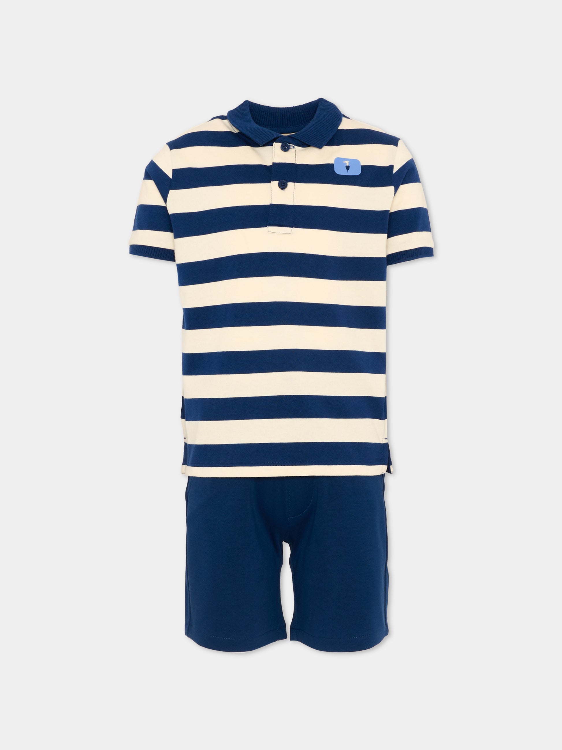 Completo sportivo blu a righe per bambino,Trussardi Junior,TIP26082CJ BLUE ESTATE